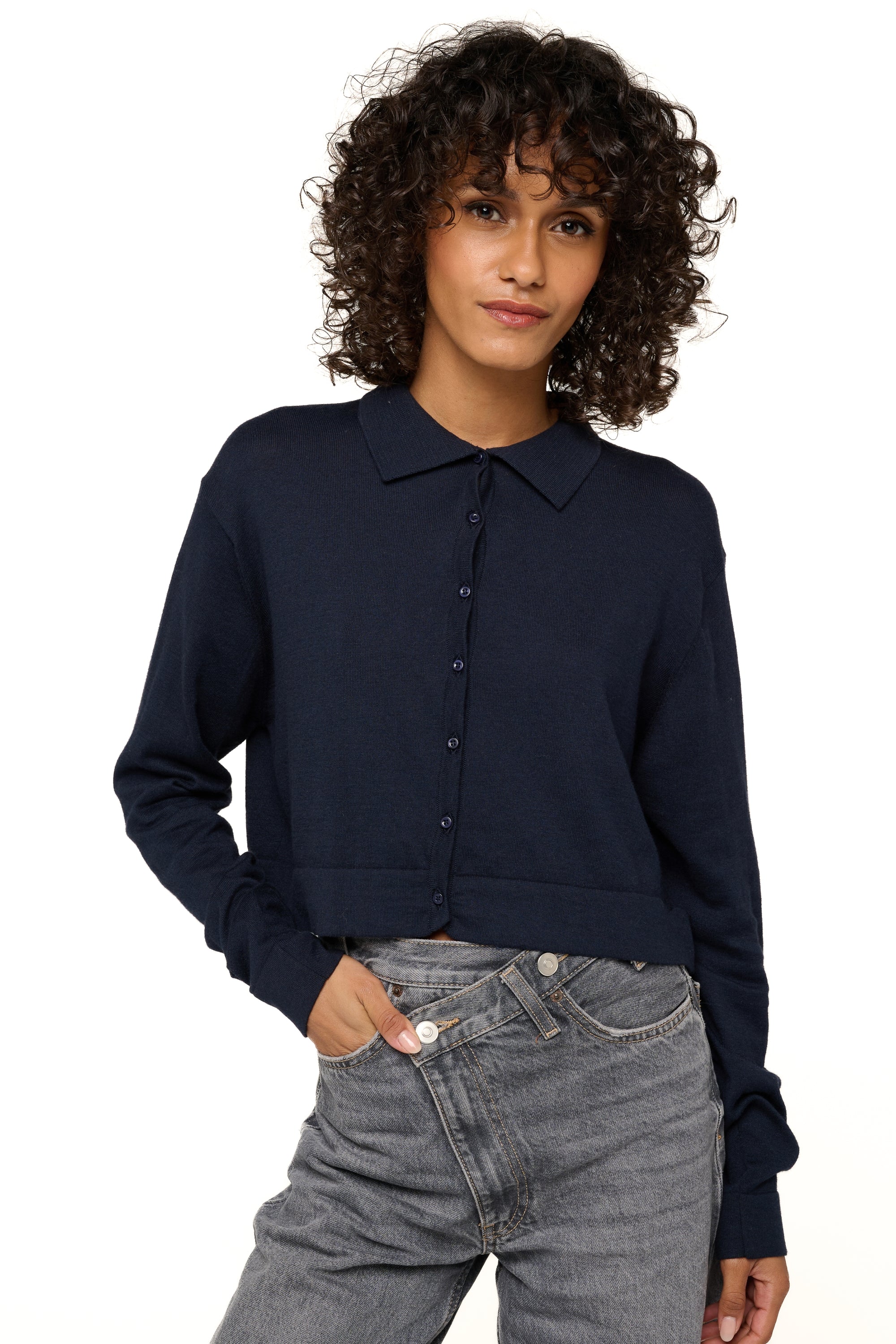 Rishi in cashmere e cotone donna - navy - Mahogany