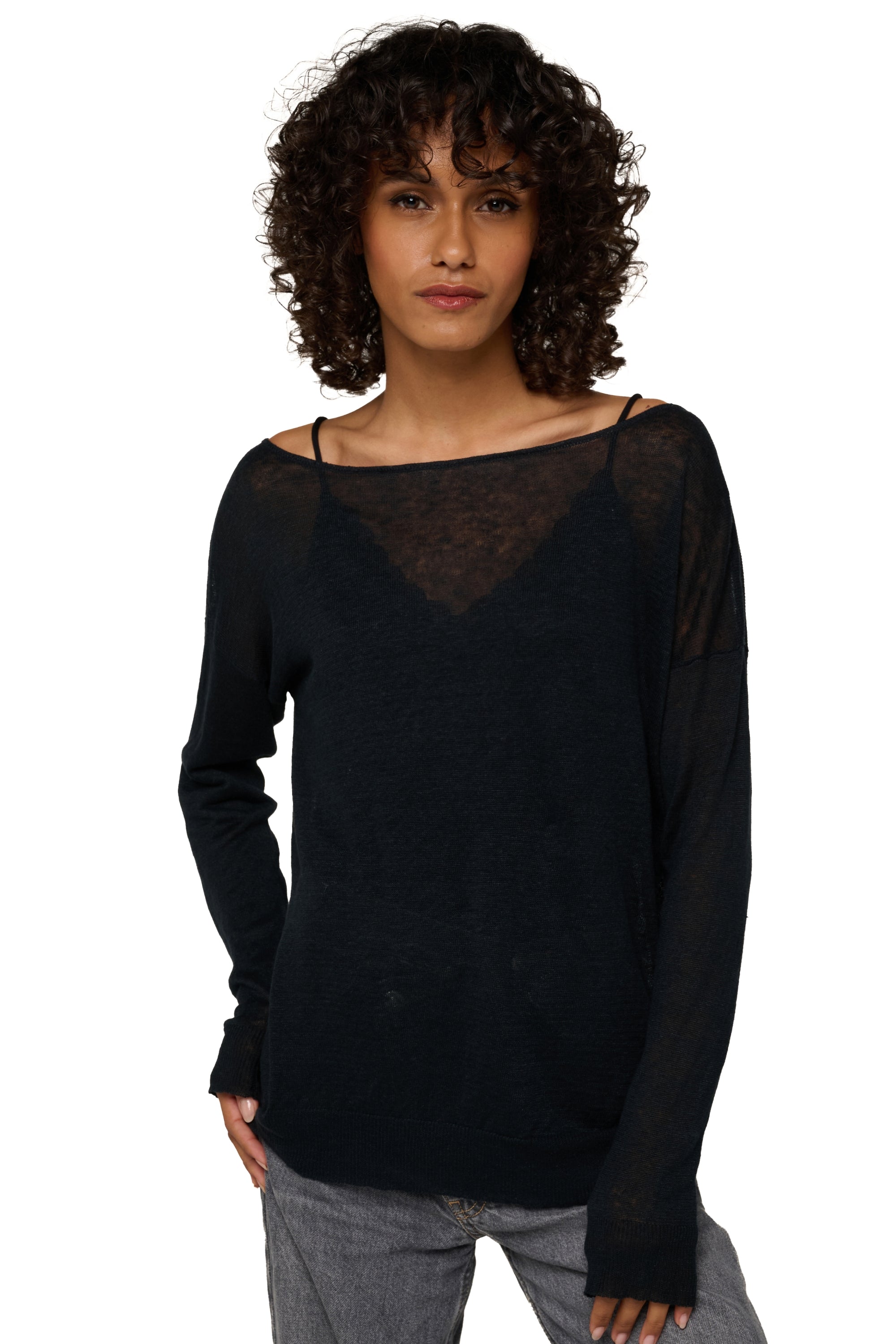 Romane in lino donna - pepper - Mahogany