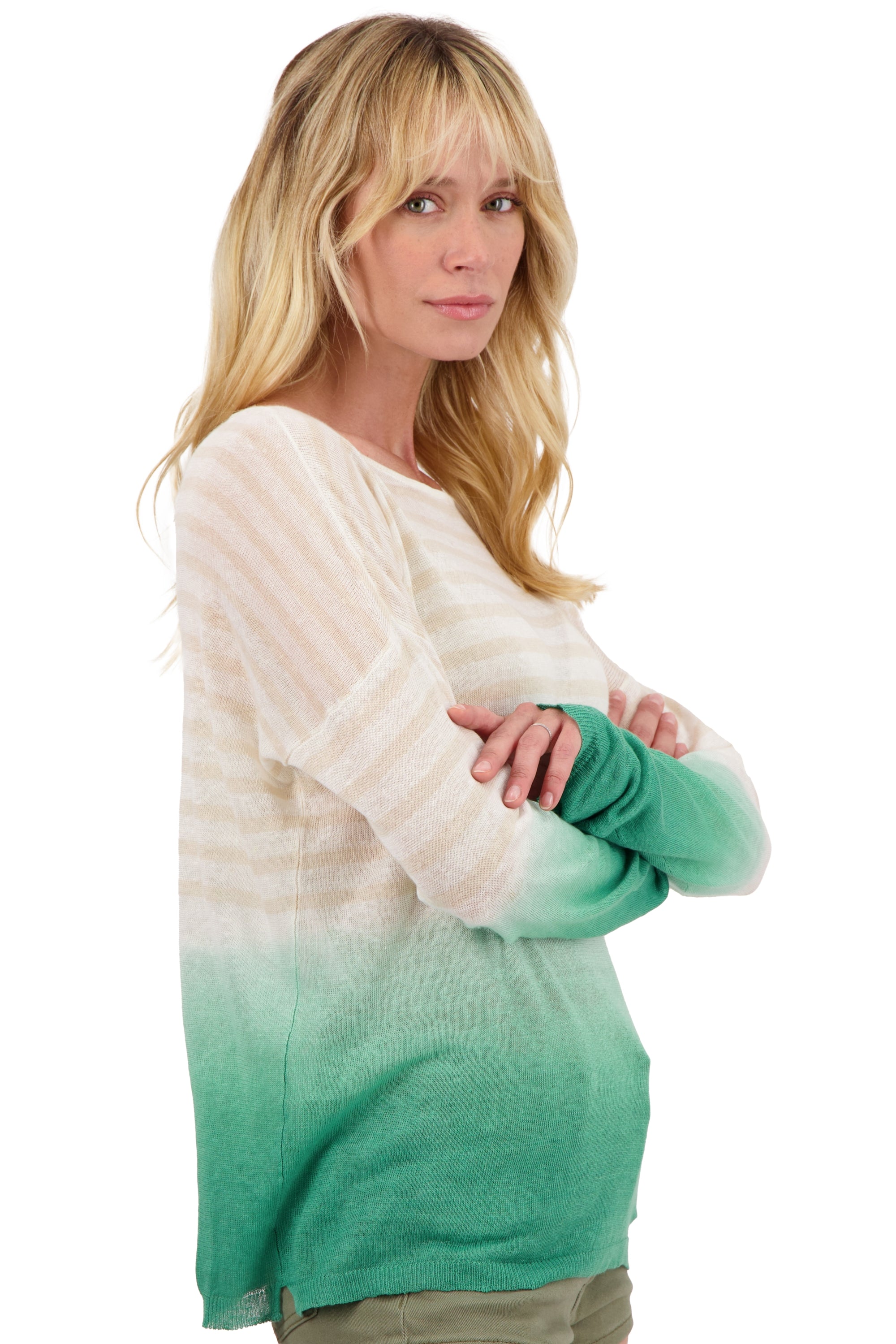 Riana en lin femme - Vue 1 - wheat / arsenic - Mahogany