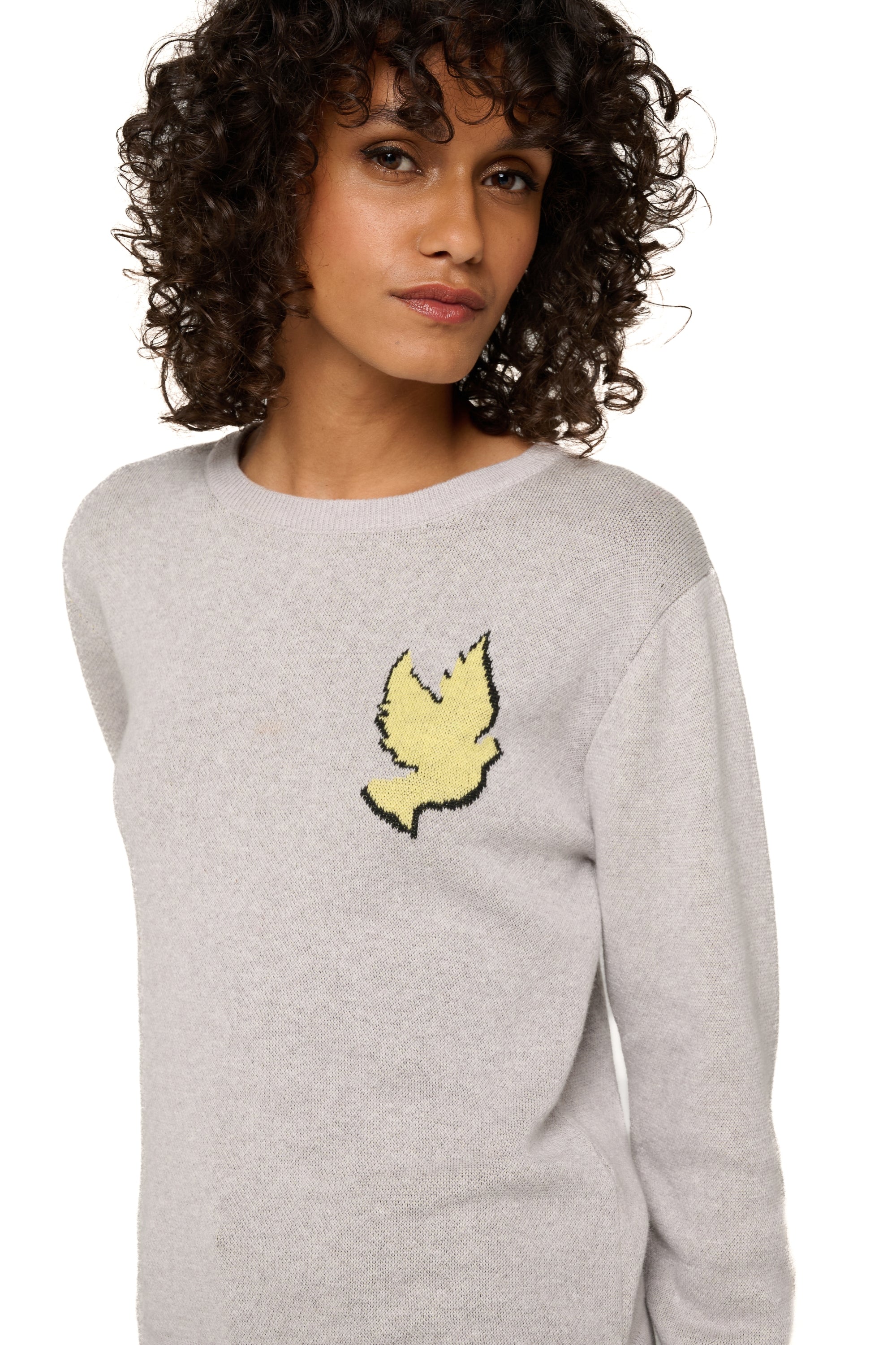 Roxy en cachemire et coton femme - Vue 1 - foggy / granita - Mahogany
