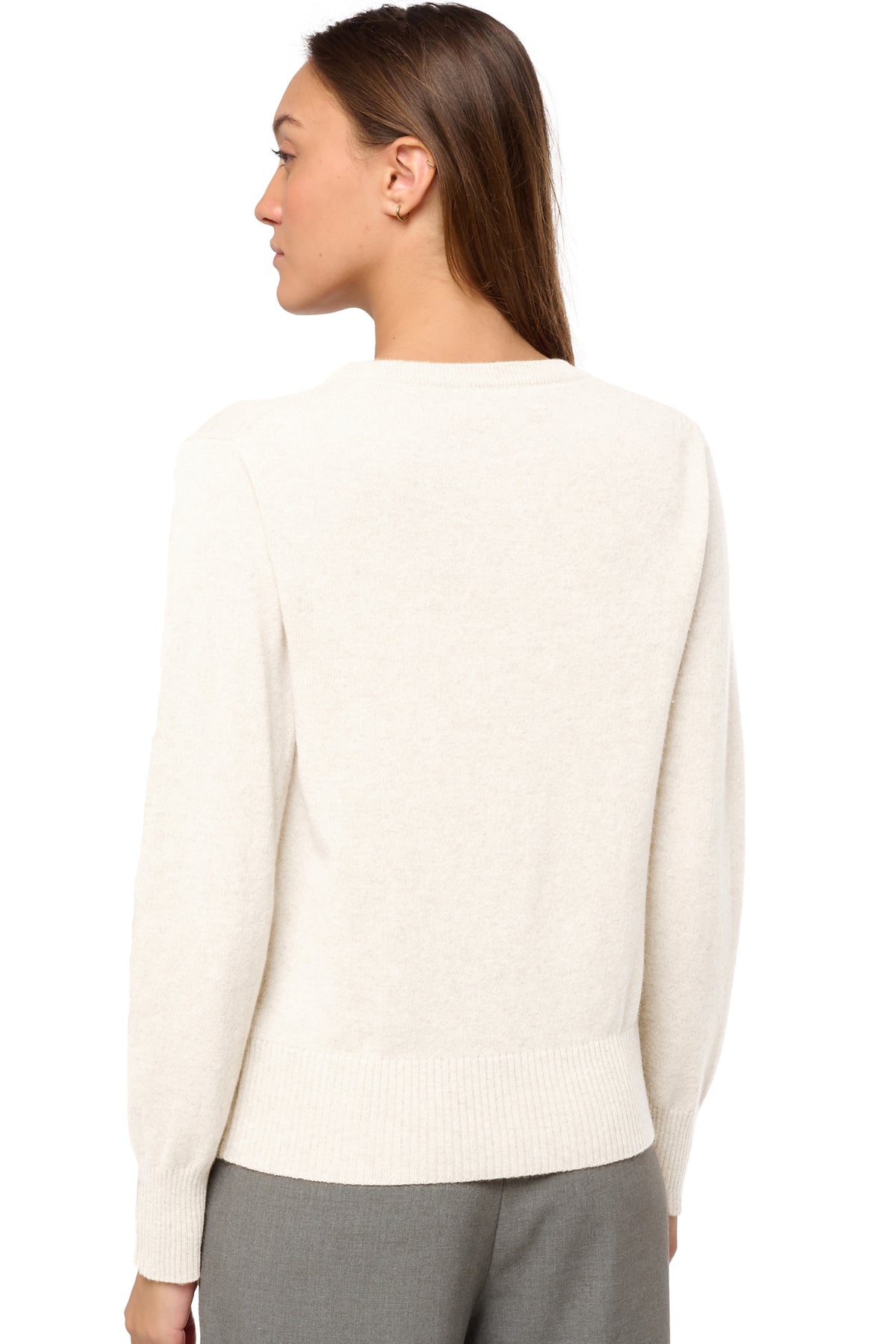 Daria in cashmere donna - Vista 2 - natural écru - Mahogany