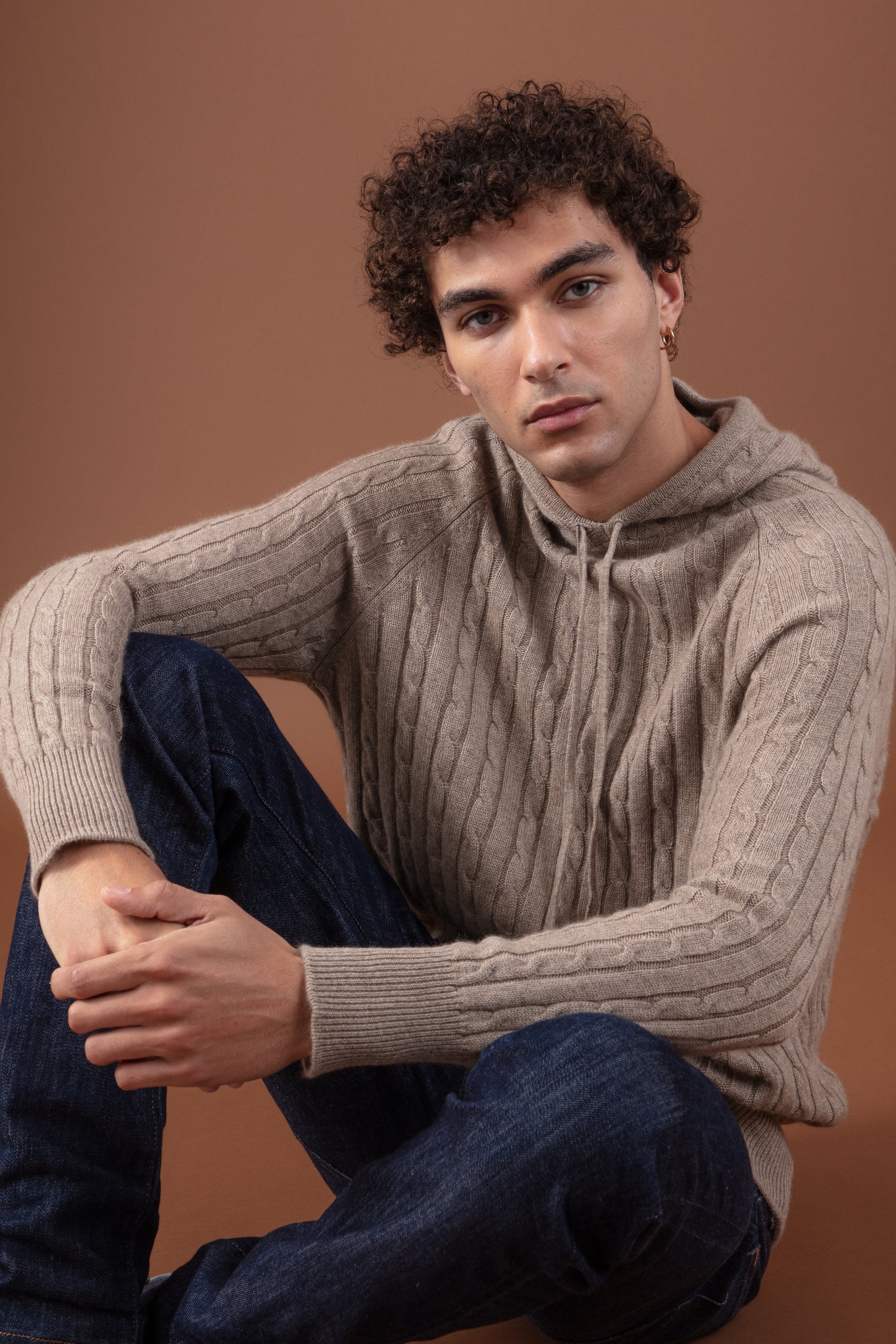 Detroit in cashmere da uomo - natural brown - Mahogany
