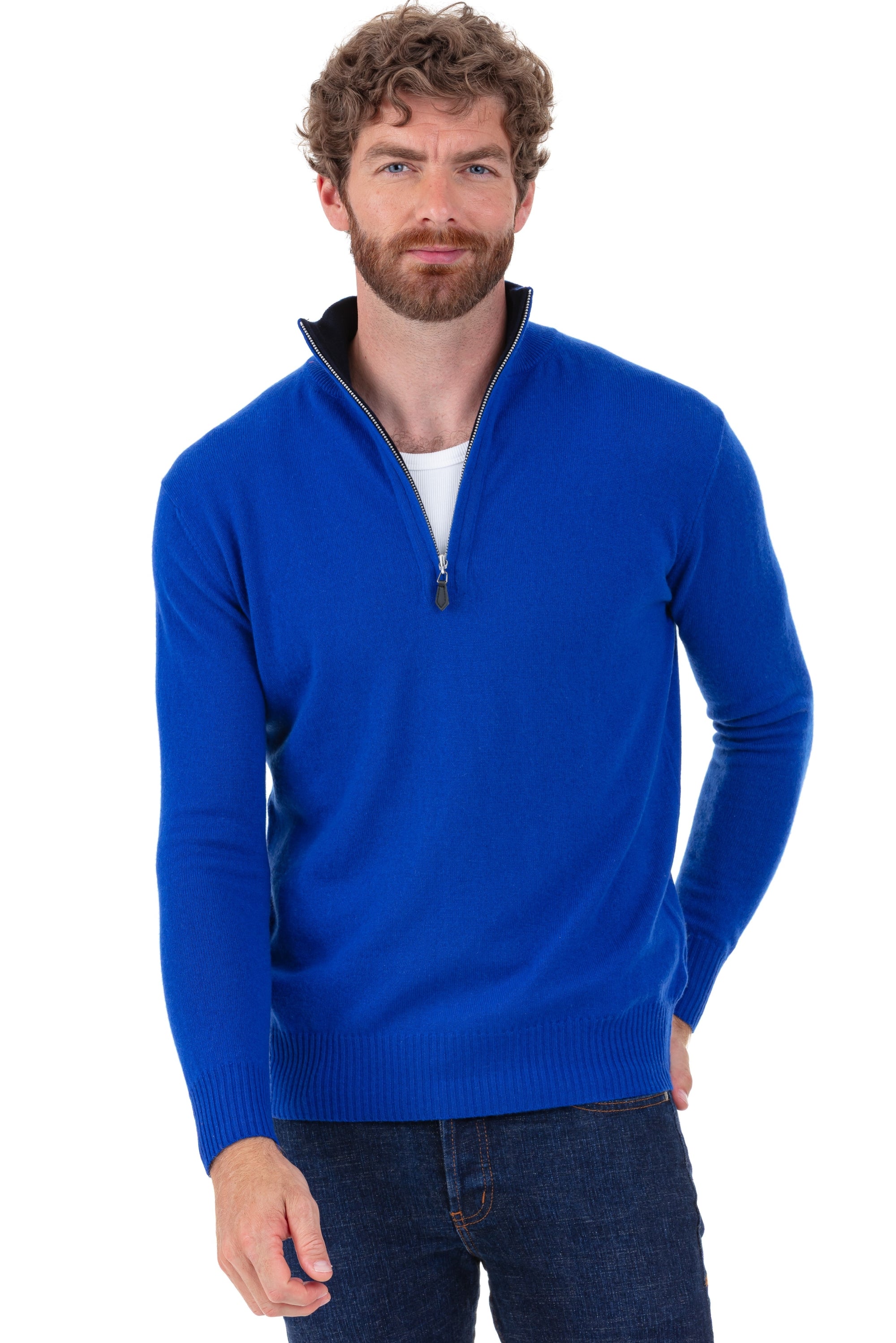 Henri in cashmere uomo - blu lapis / blu marino scuro - Mahogany