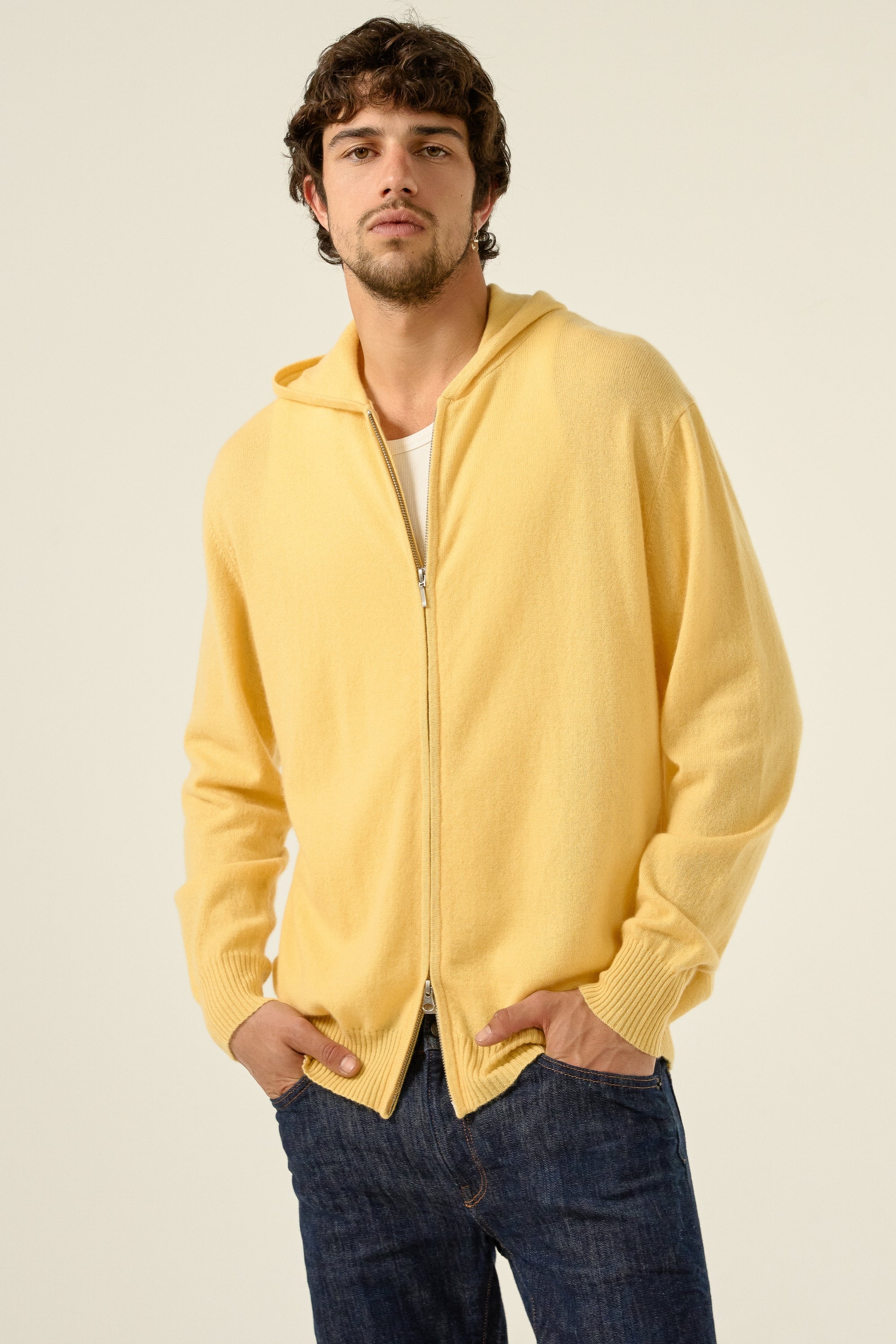 Hiro in cashmere da uomo - pina colada - Mahogany