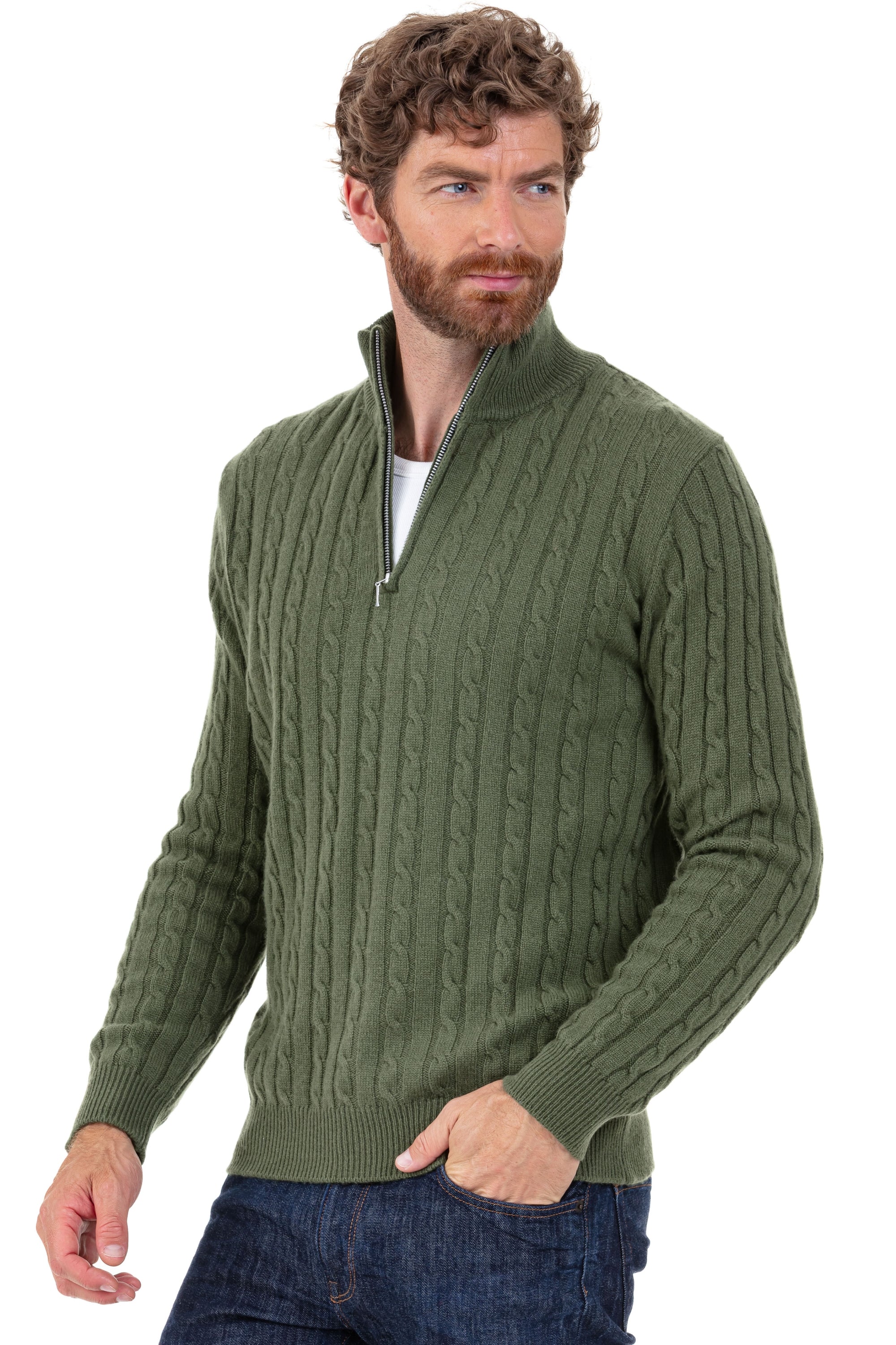 Taurus in cashmere uomo - kaki 2025 - Mahogany