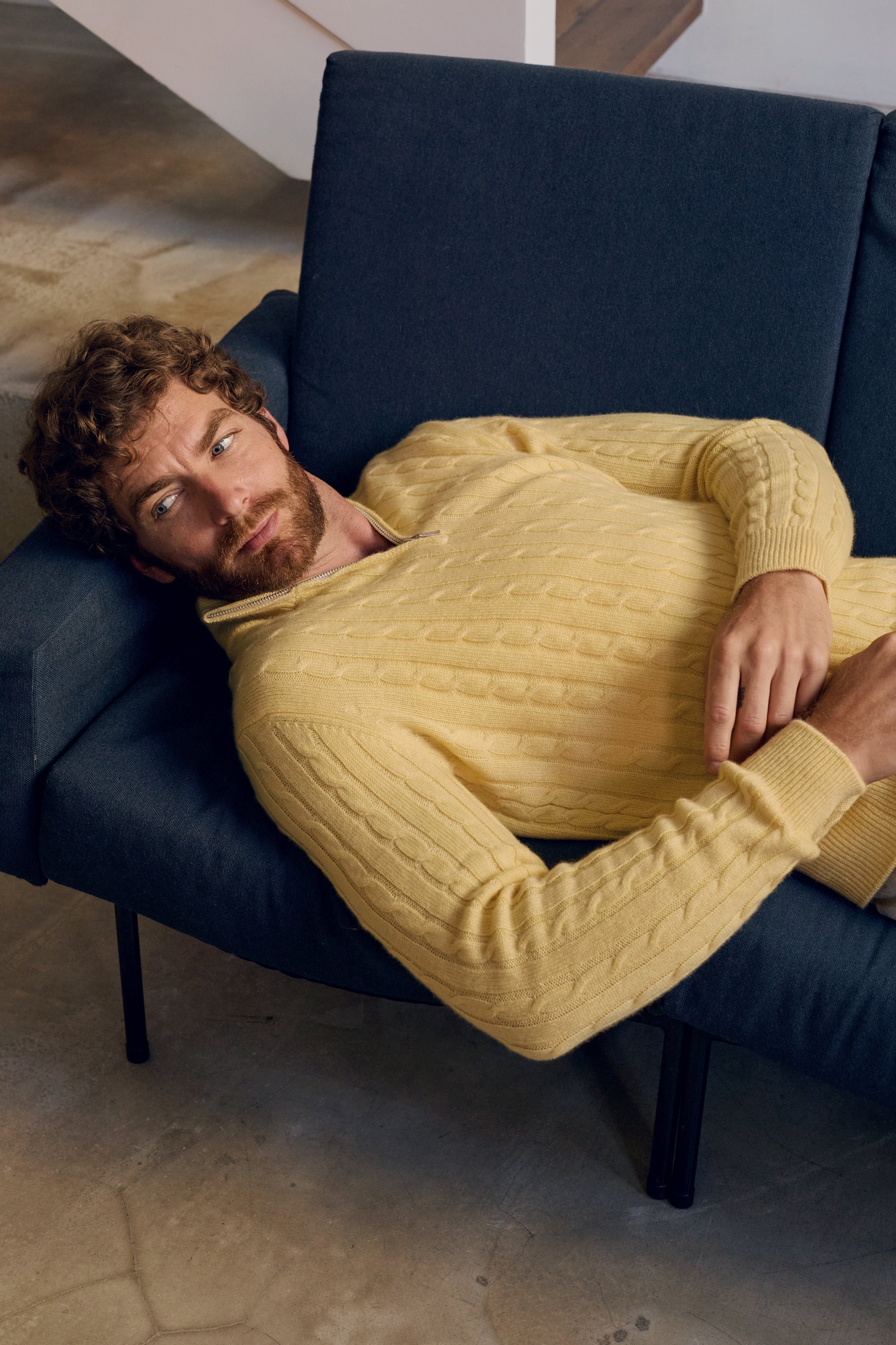 Taurus en cachemire homme - Vue 4 - pina colada - Mahogany