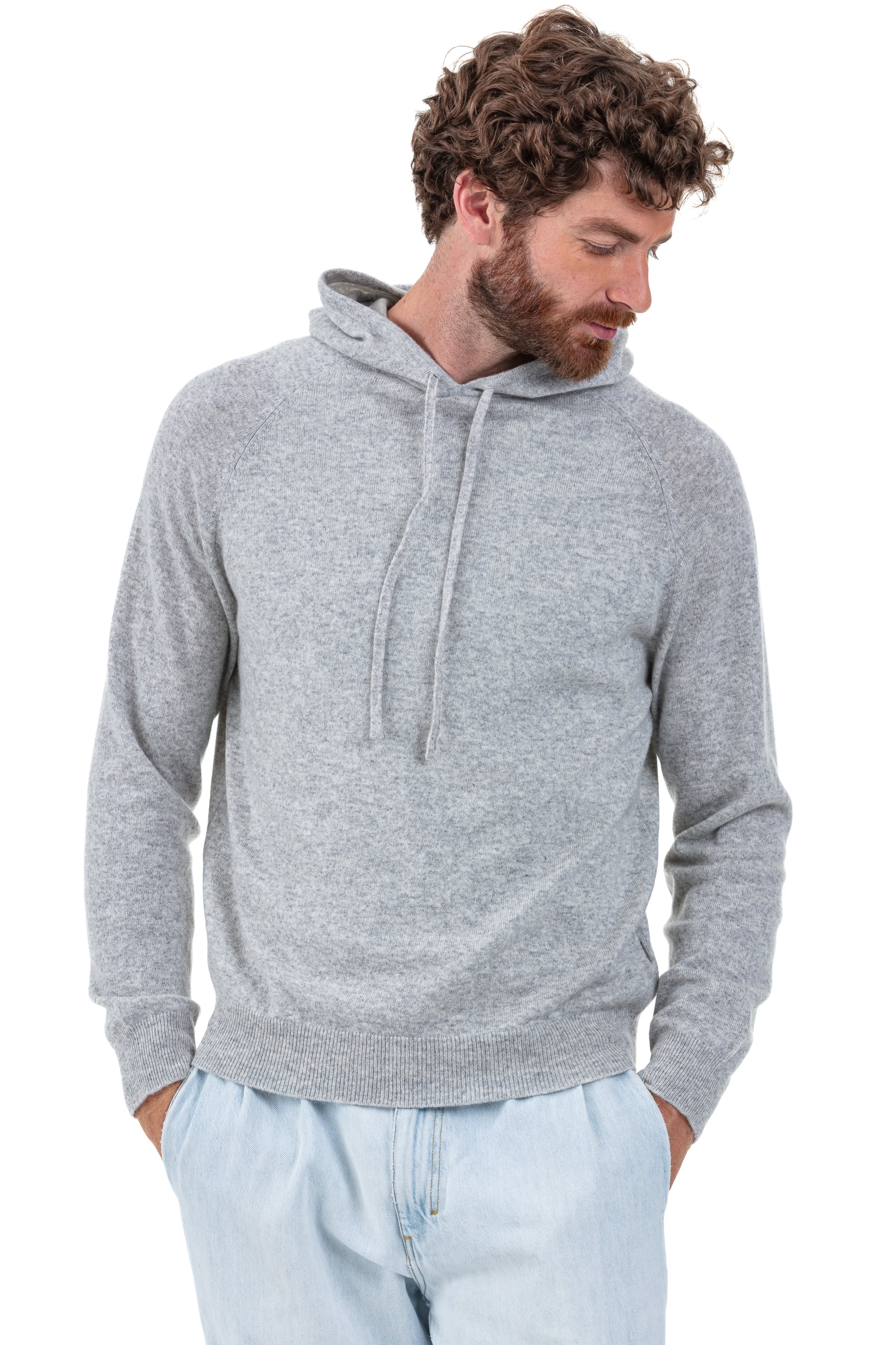 Felpa in cashmere, 100% Cashmere, uomo, cappuccio, vestibilità dritta, maniche lunghe, fine, , Mahogany
