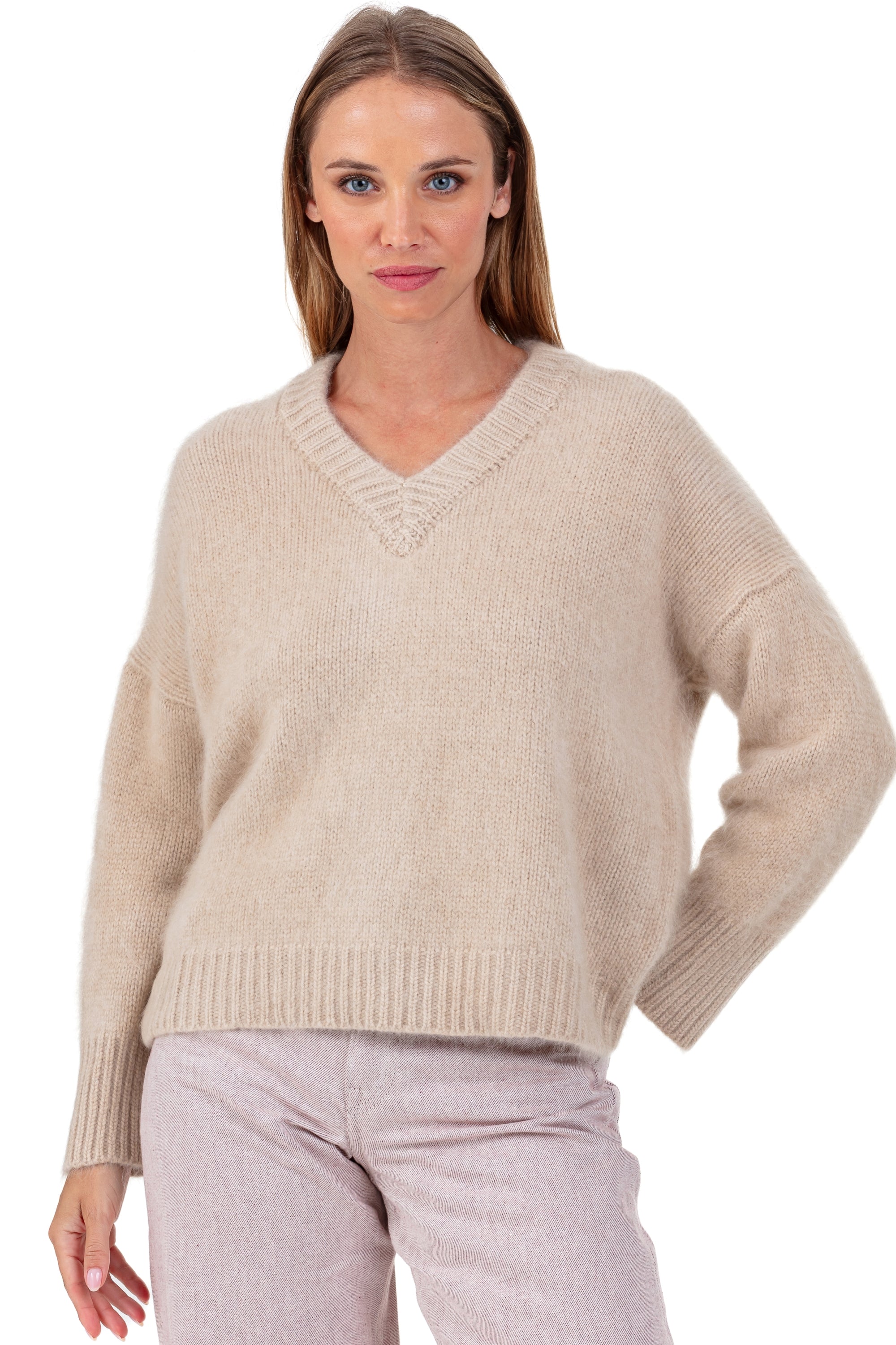 Pamela in cocoon cashmere donna - beige - Mahogany