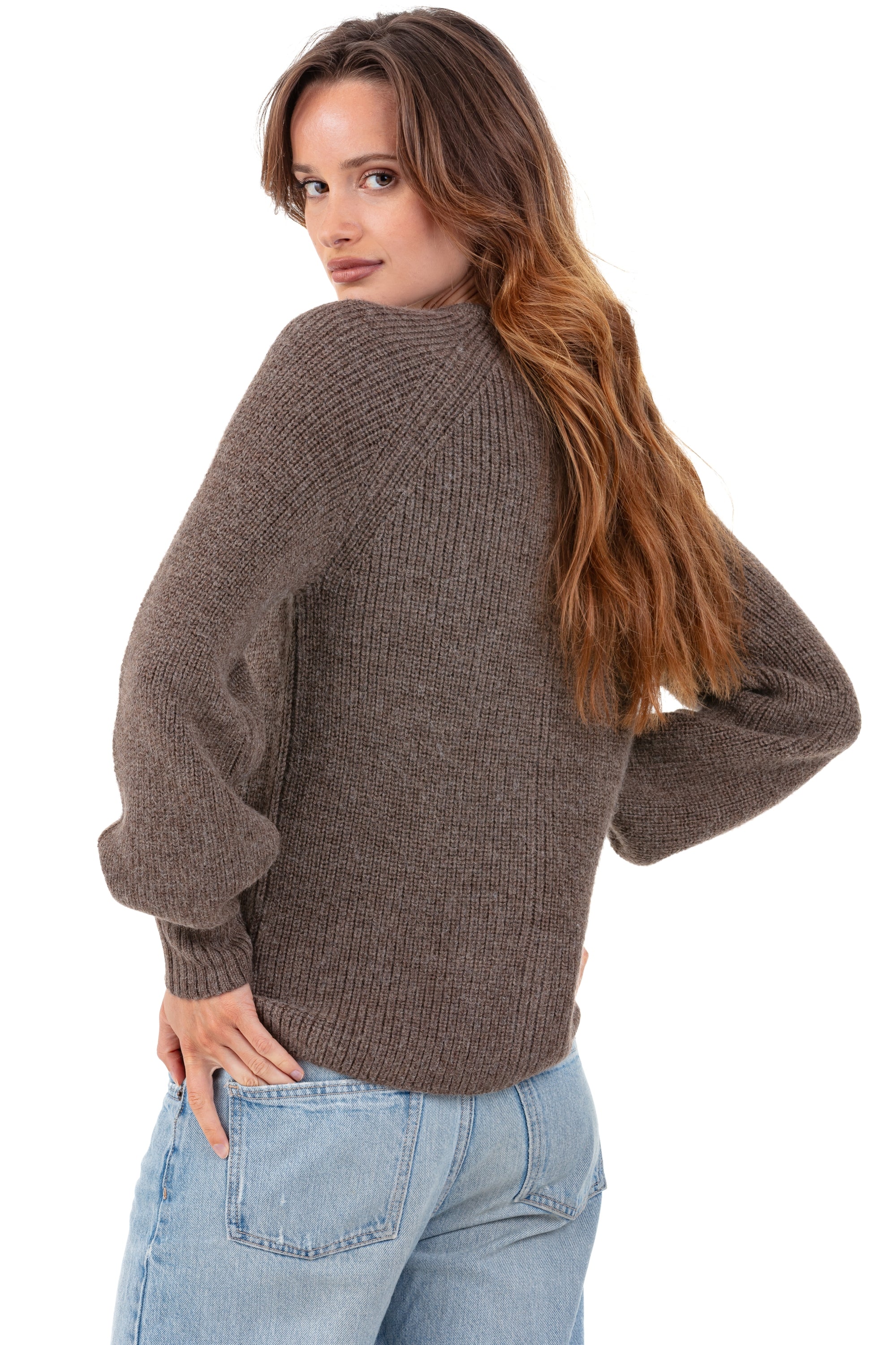 Pampelune en baby alpaga femme - Vue 2 - naturel - Mahogany