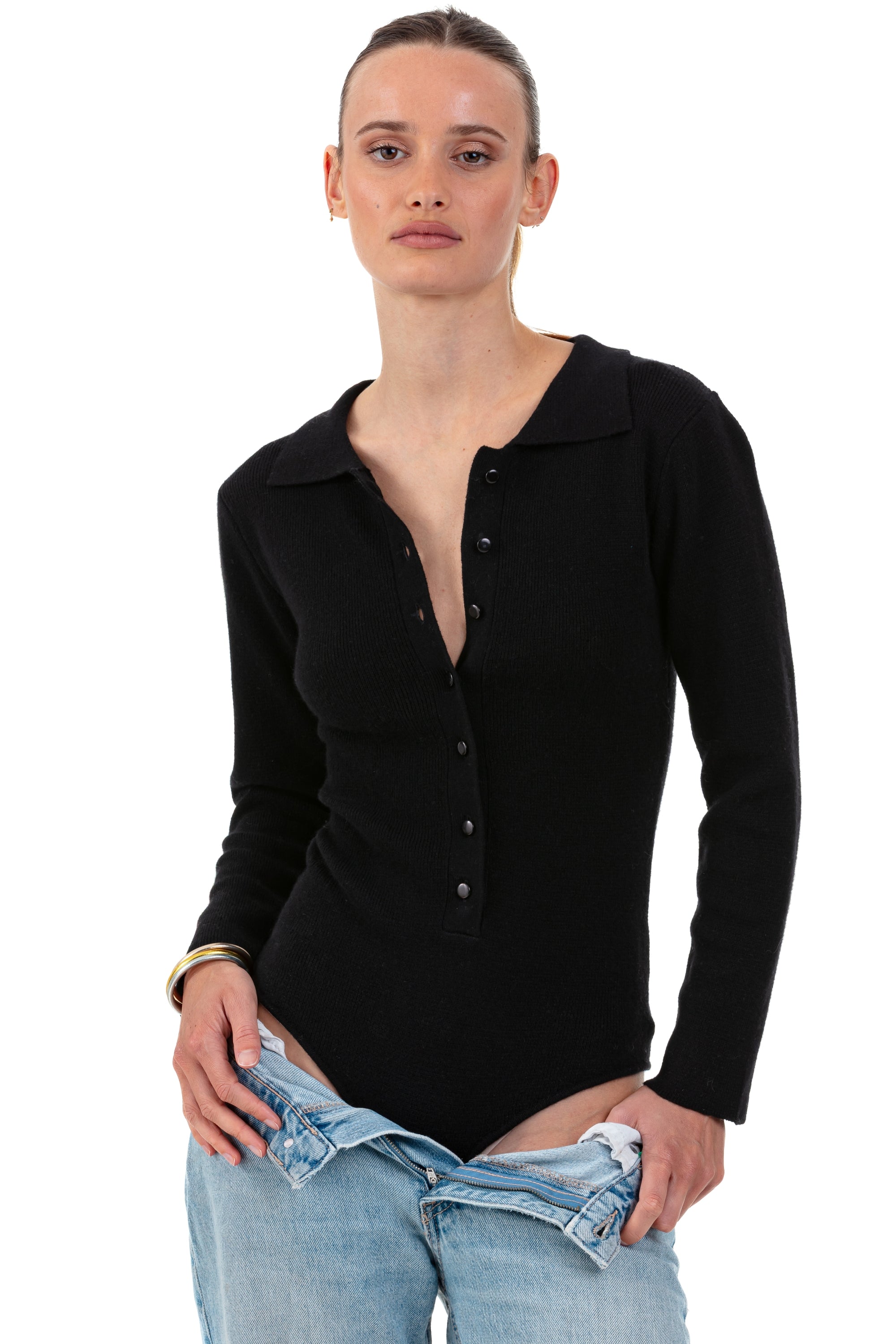 Panacotta in cashmere donna - nero - Mahogany