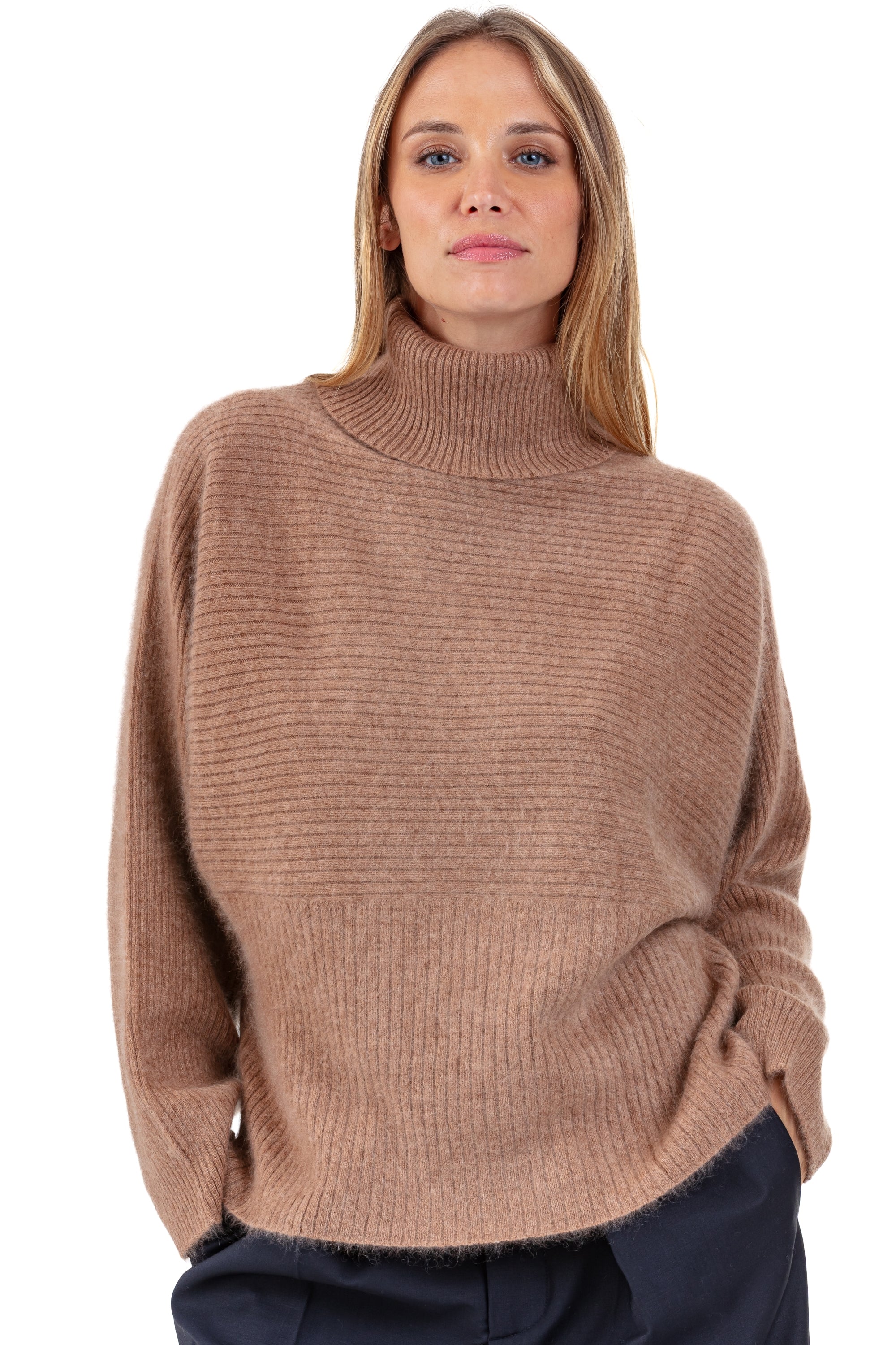 Parvati in cocoon cashmere donna - cammello - Mahogany