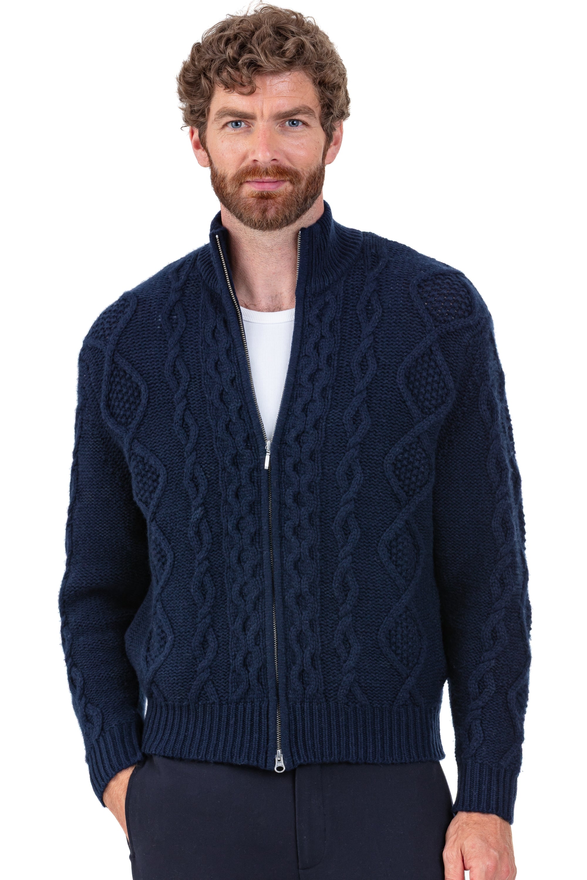 Patmos in cashmere uomo - blu marino scuro - Mahogany