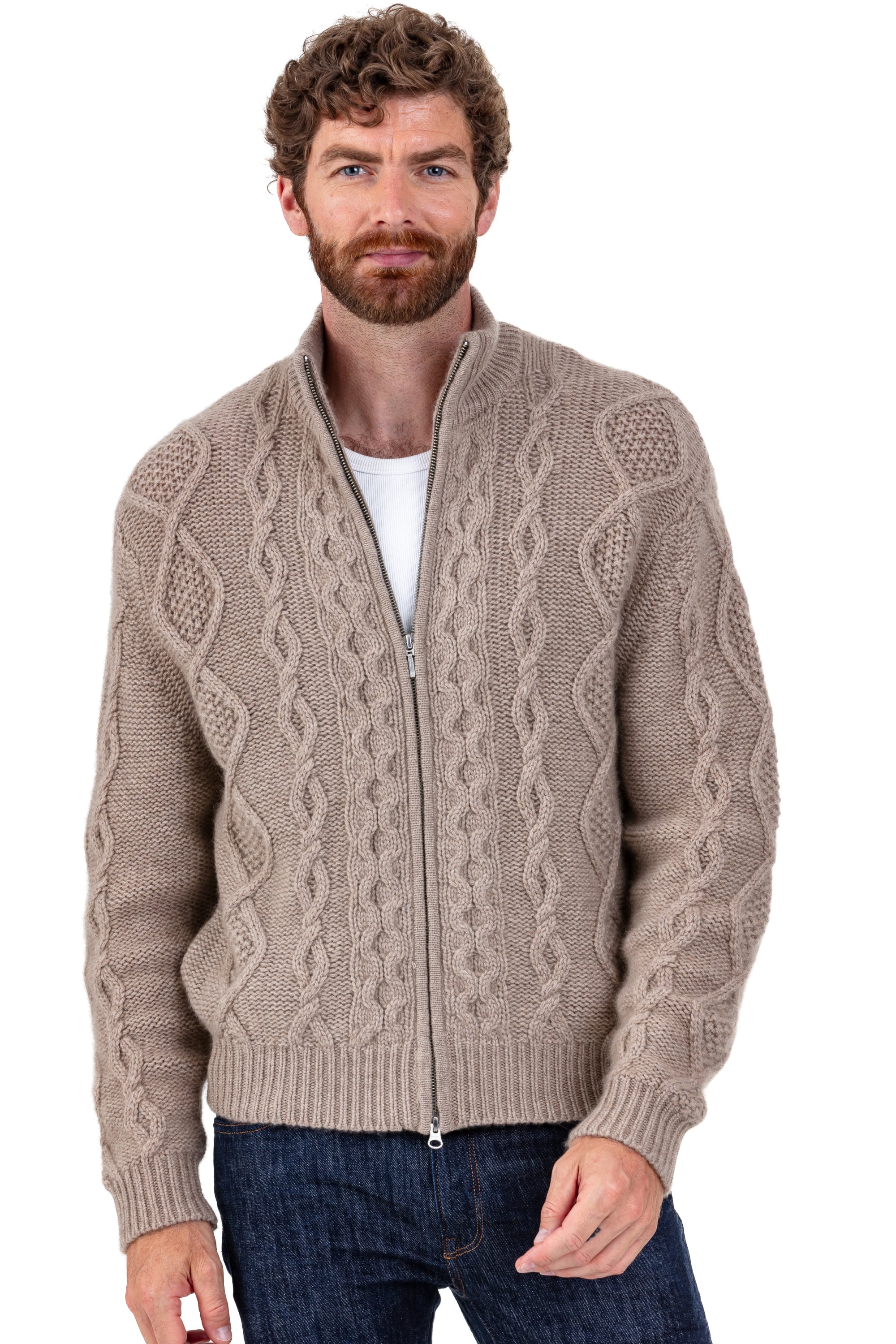 Patmos in cashmere uomo - natural brown - Mahogany