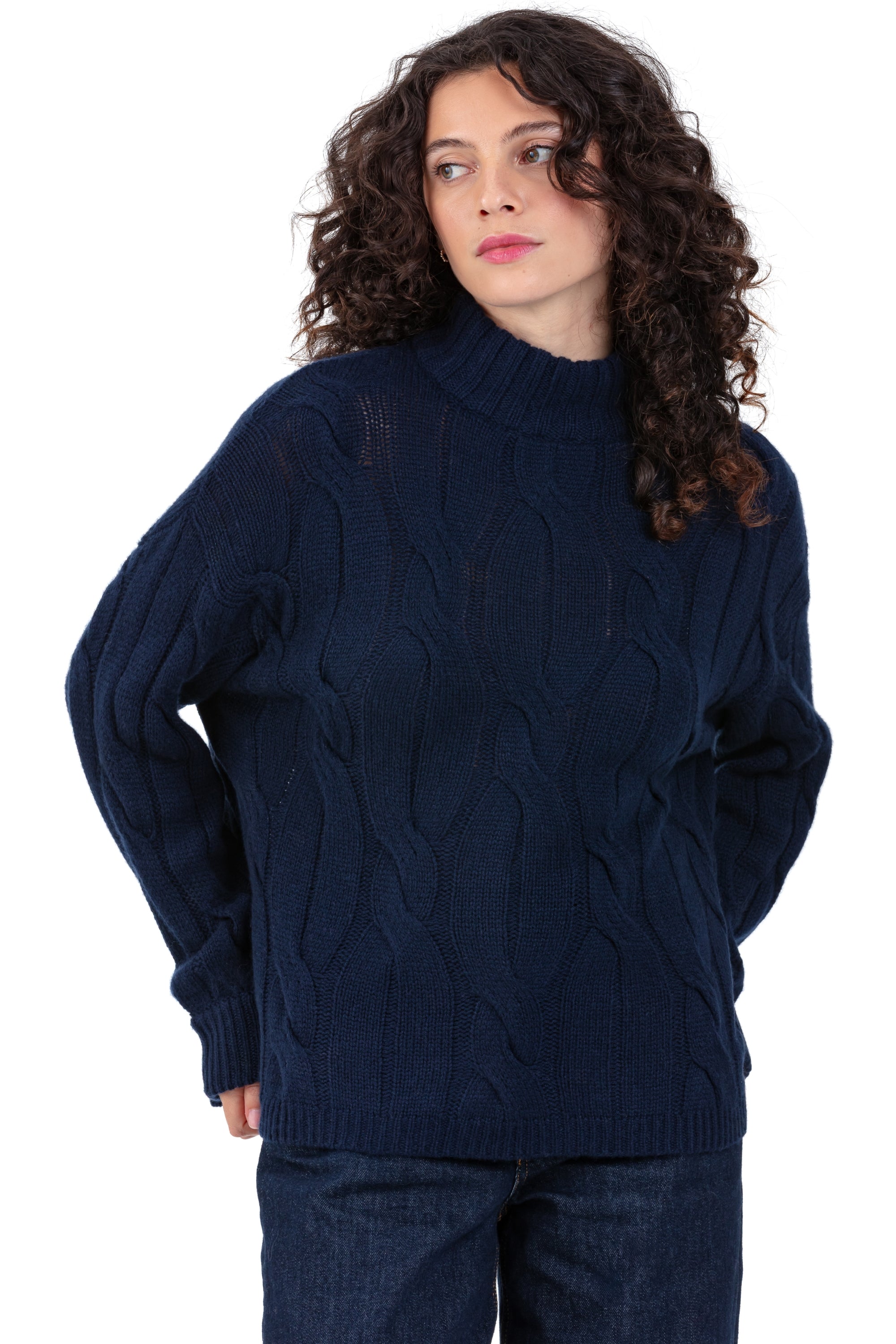 Penny in cashmere donna - blu marino scuro - Mahogany