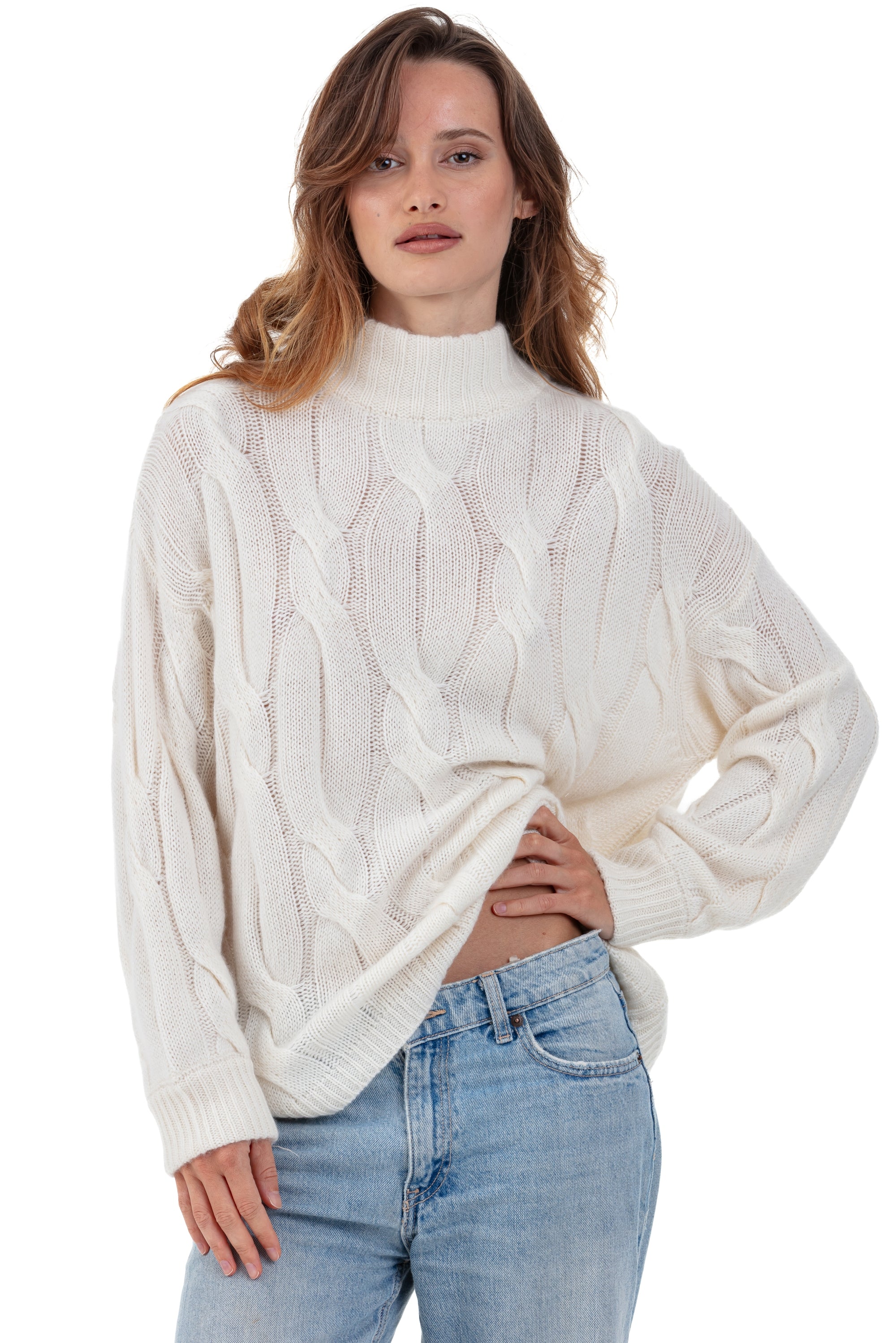 Penny in cashmere donna - écru naturale - Mahogany