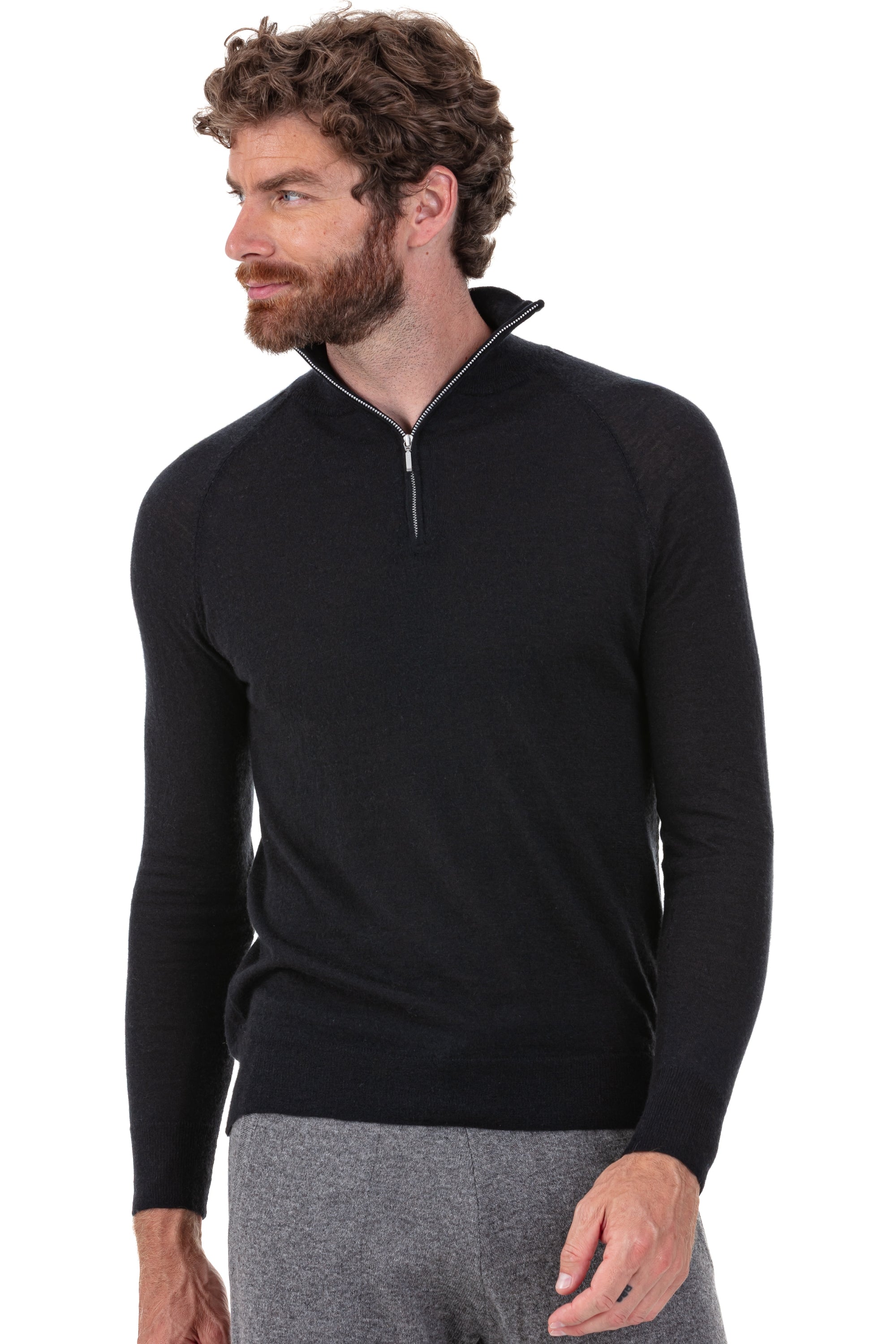 Perou in piuma di cashmere uomo - nero - Mahogany