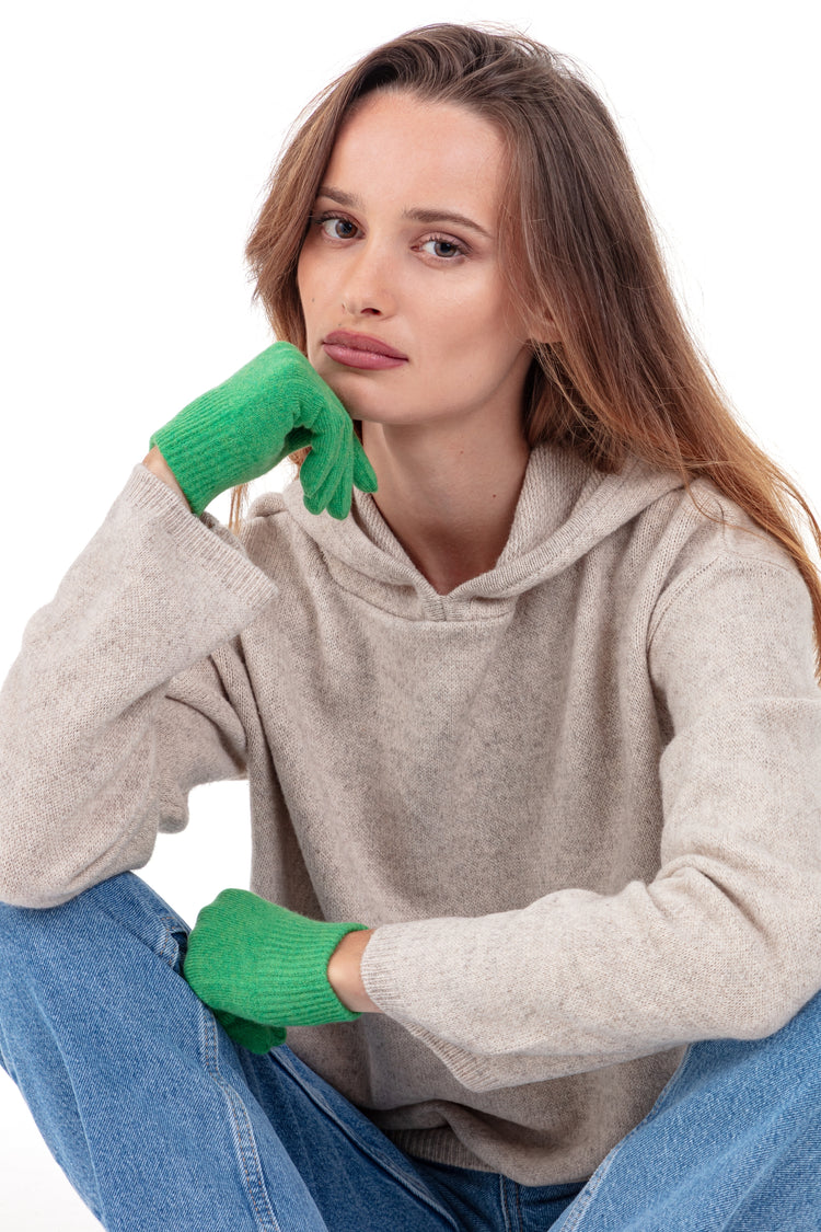 Guanti in cashmere & elastan, 88 % Cashmere / 12 % Elastan, donna, vestibilità aderente, normale / 2 e 4 fili, maglia normale, Mahogany