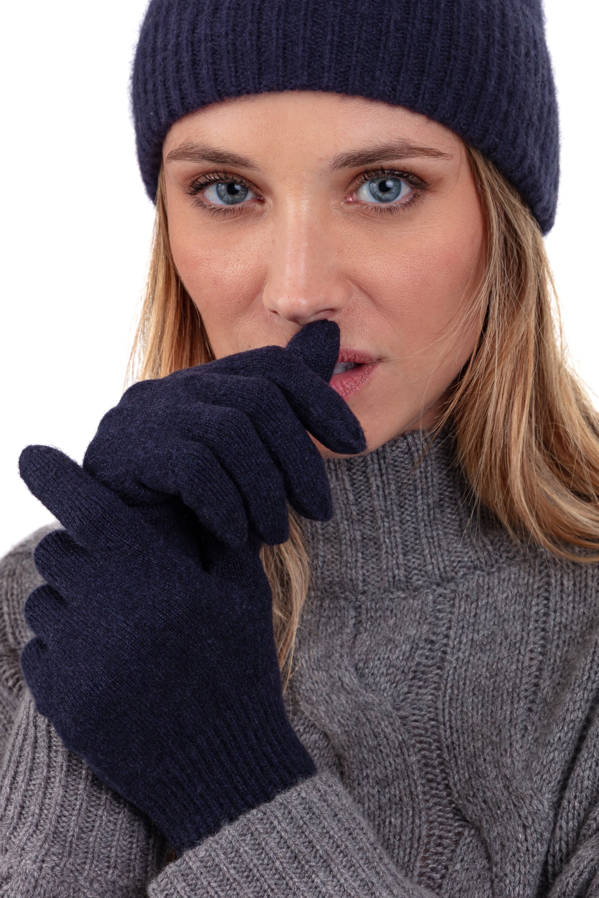 Pewpew in cashmere & elastan donna - blu marino scuro - Mahogany