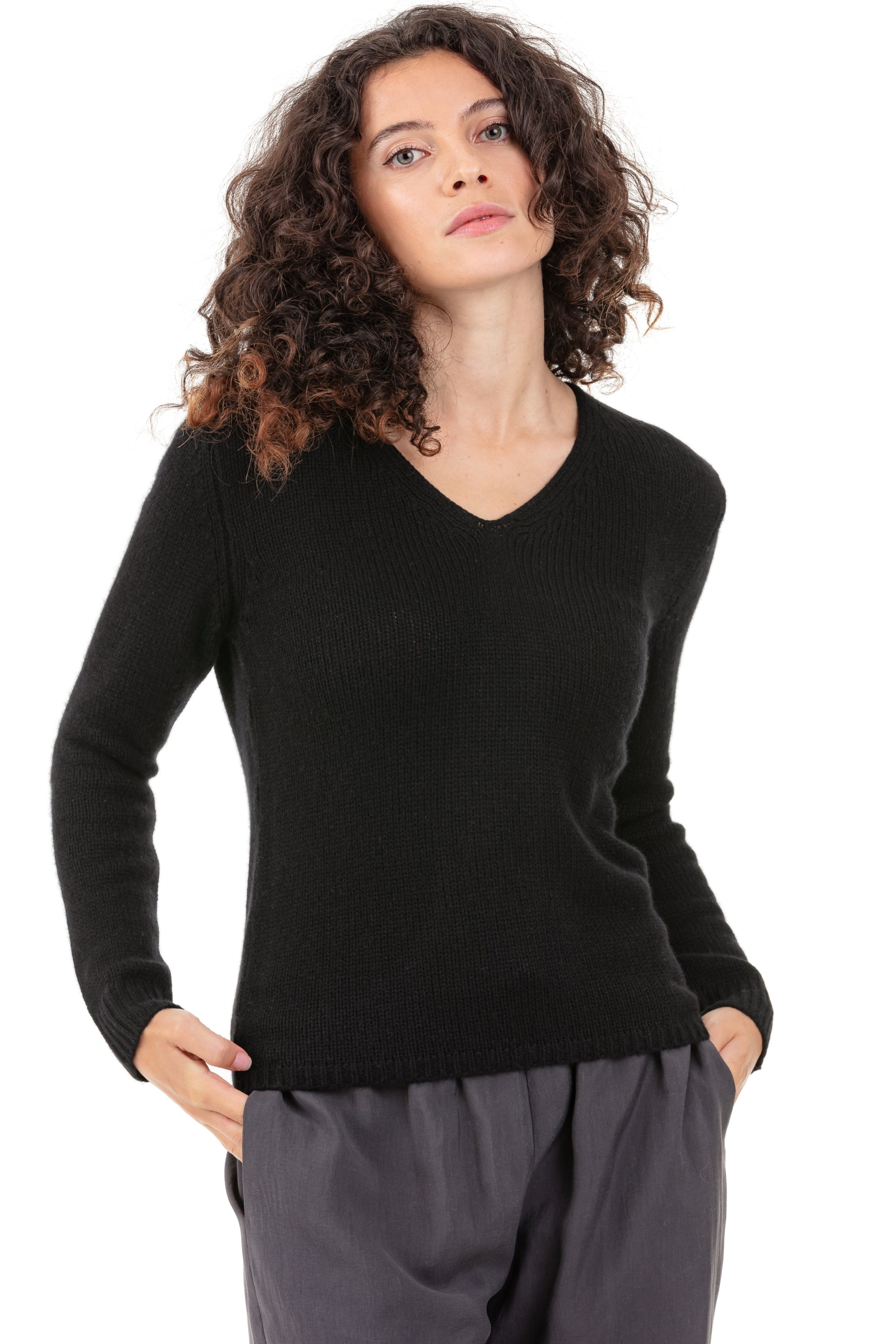 Piana in cashmere donna - nero - Mahogany