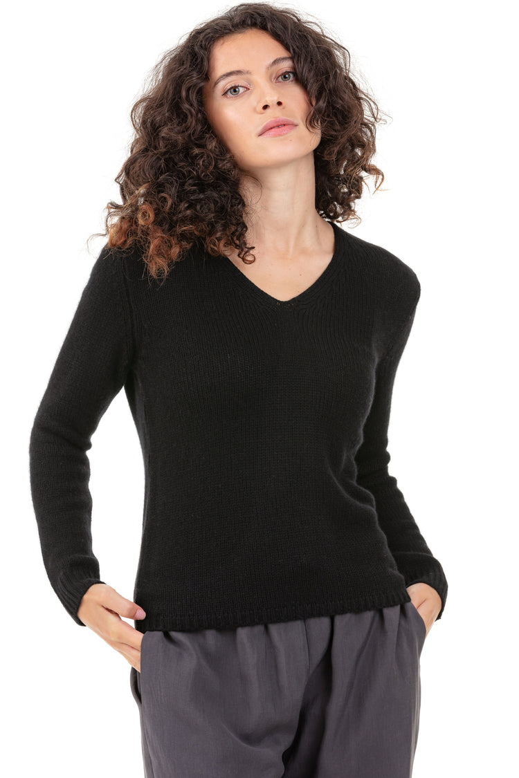 Piana in cashmere donna - nero - Mahogany