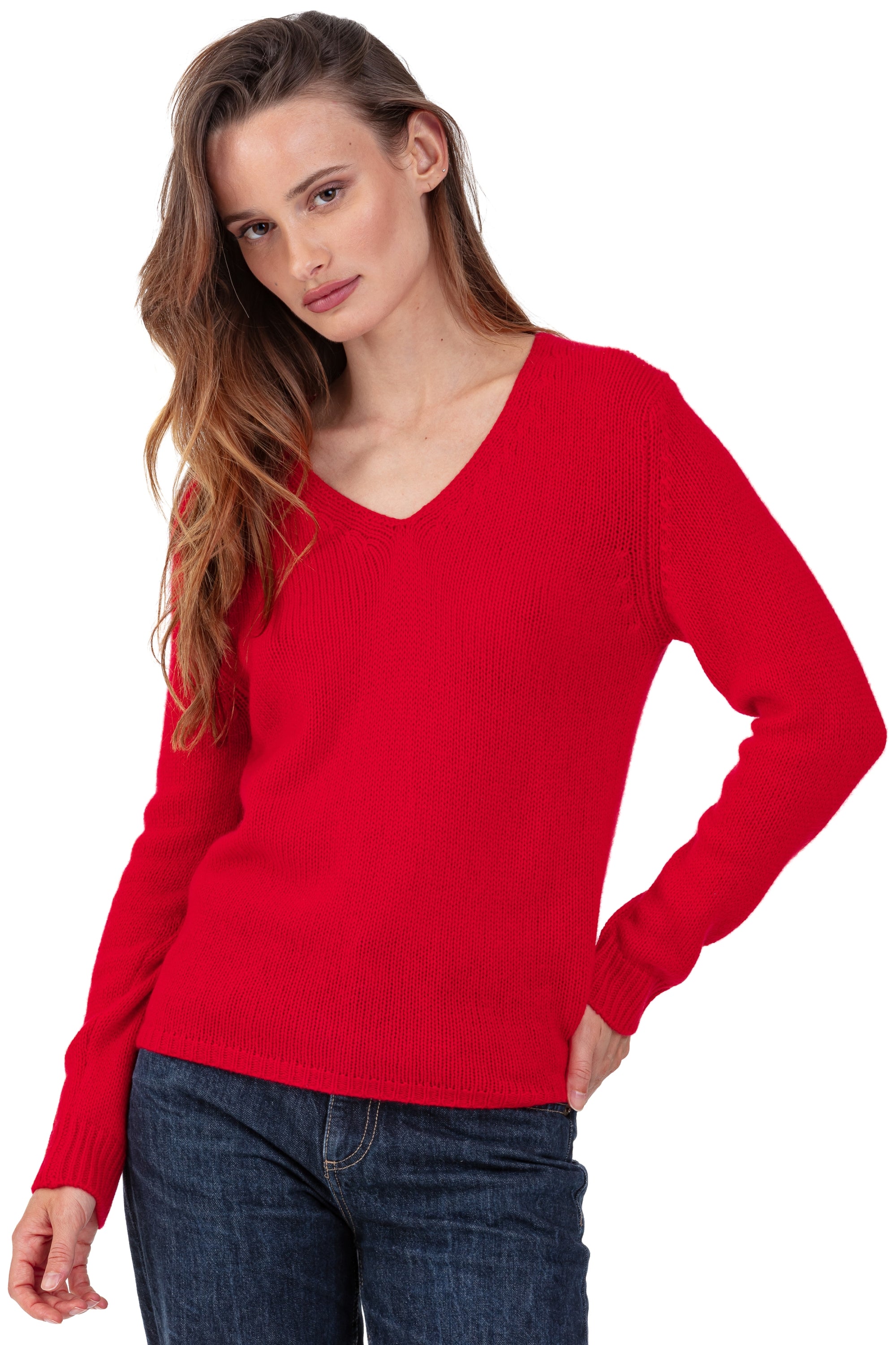 Piana in cashmere donna - rosso - Mahogany