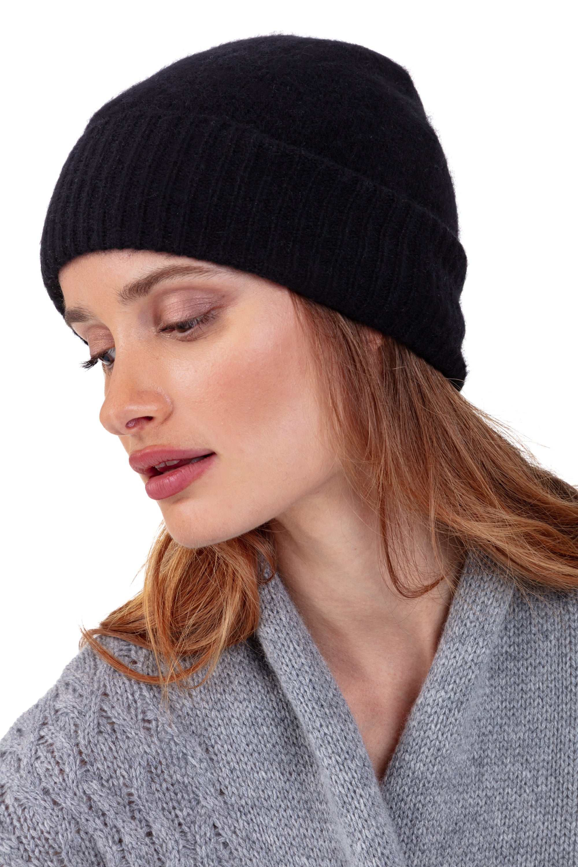 Pilou in cocoon cashmere misto - black - Mahogany