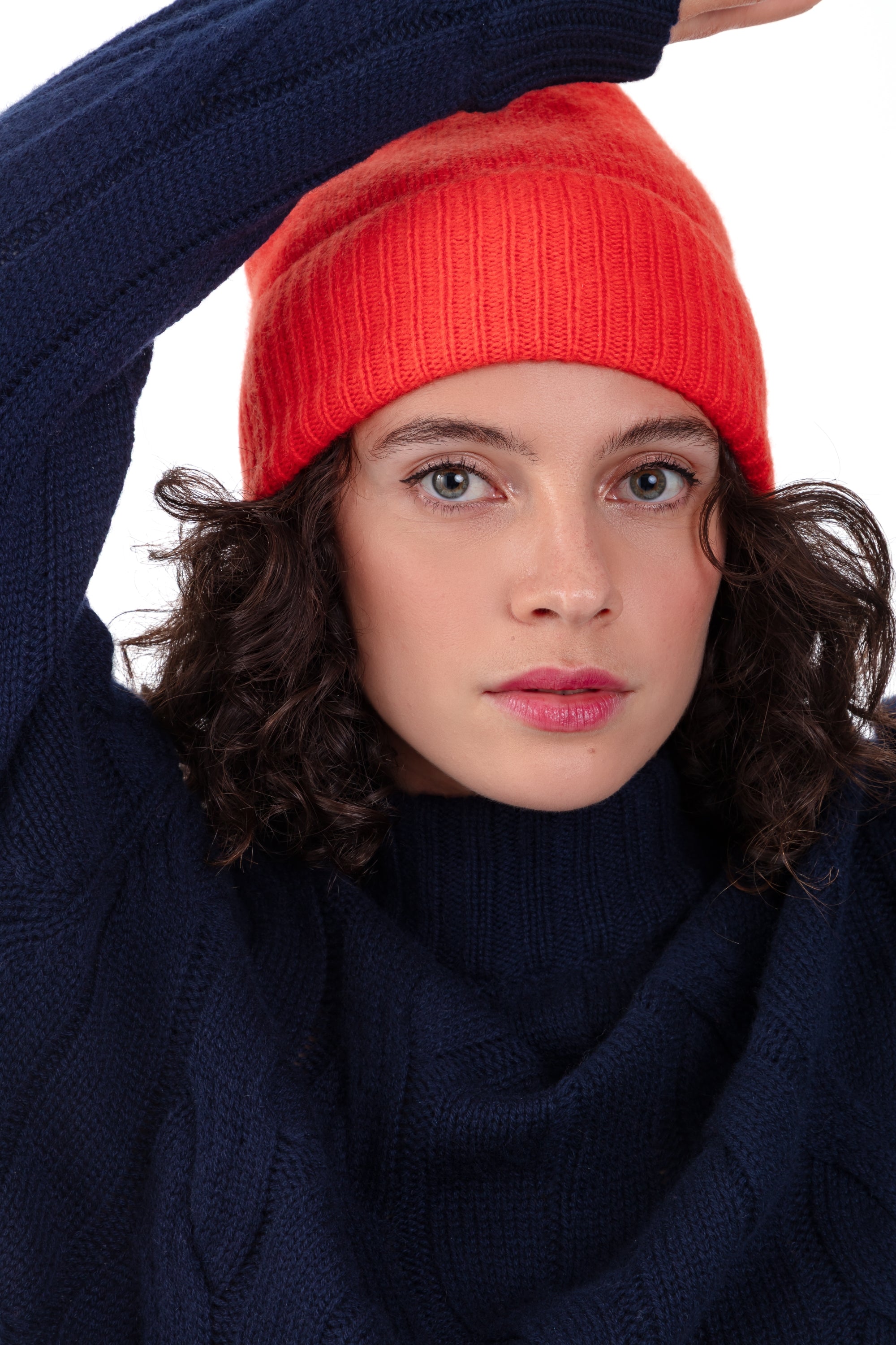 Pilou in cocoon cashmere misto - arancione - Mahogany