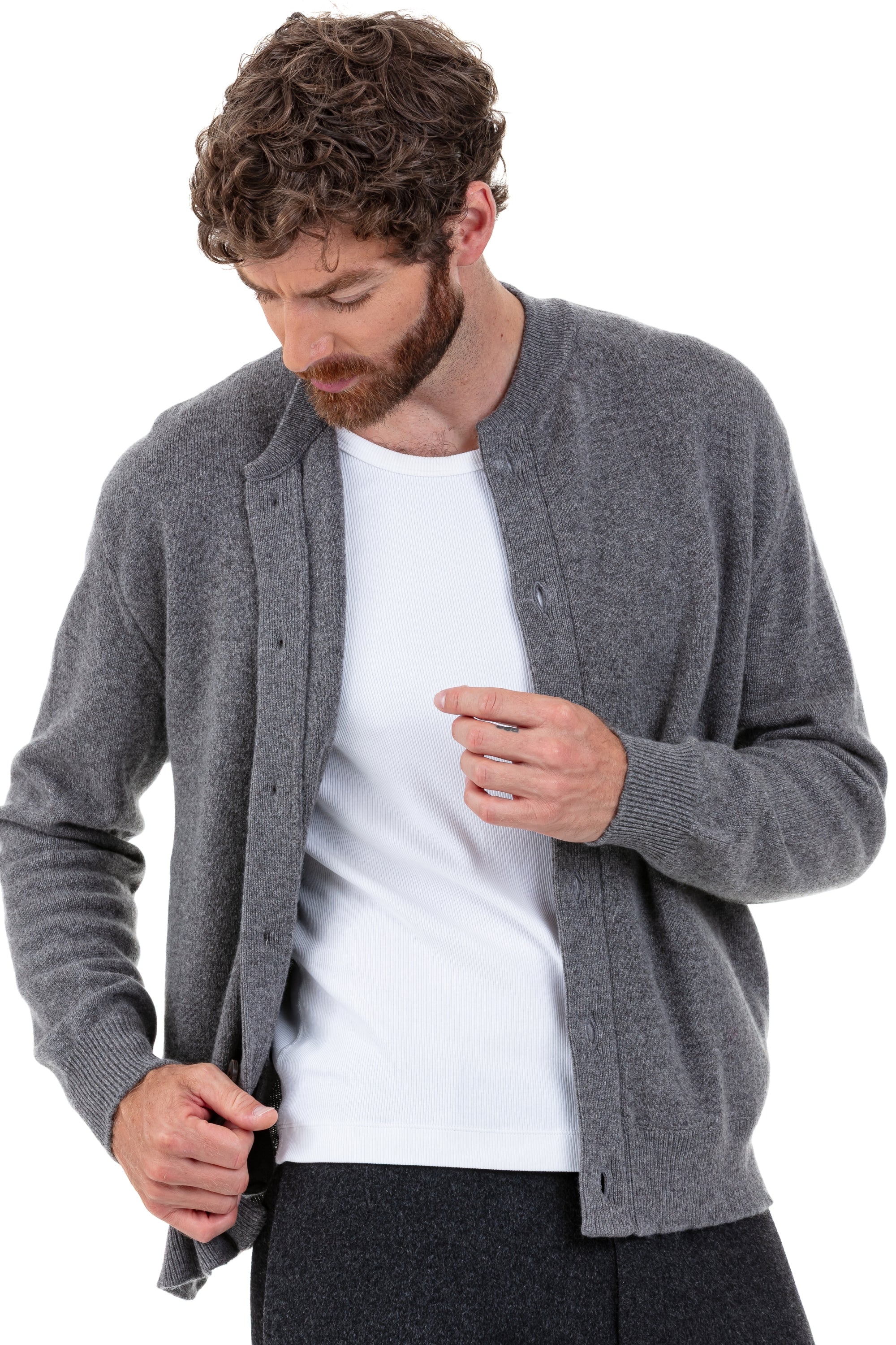 Pinocchio in cashmere uomo - marmotta chiné - Mahogany