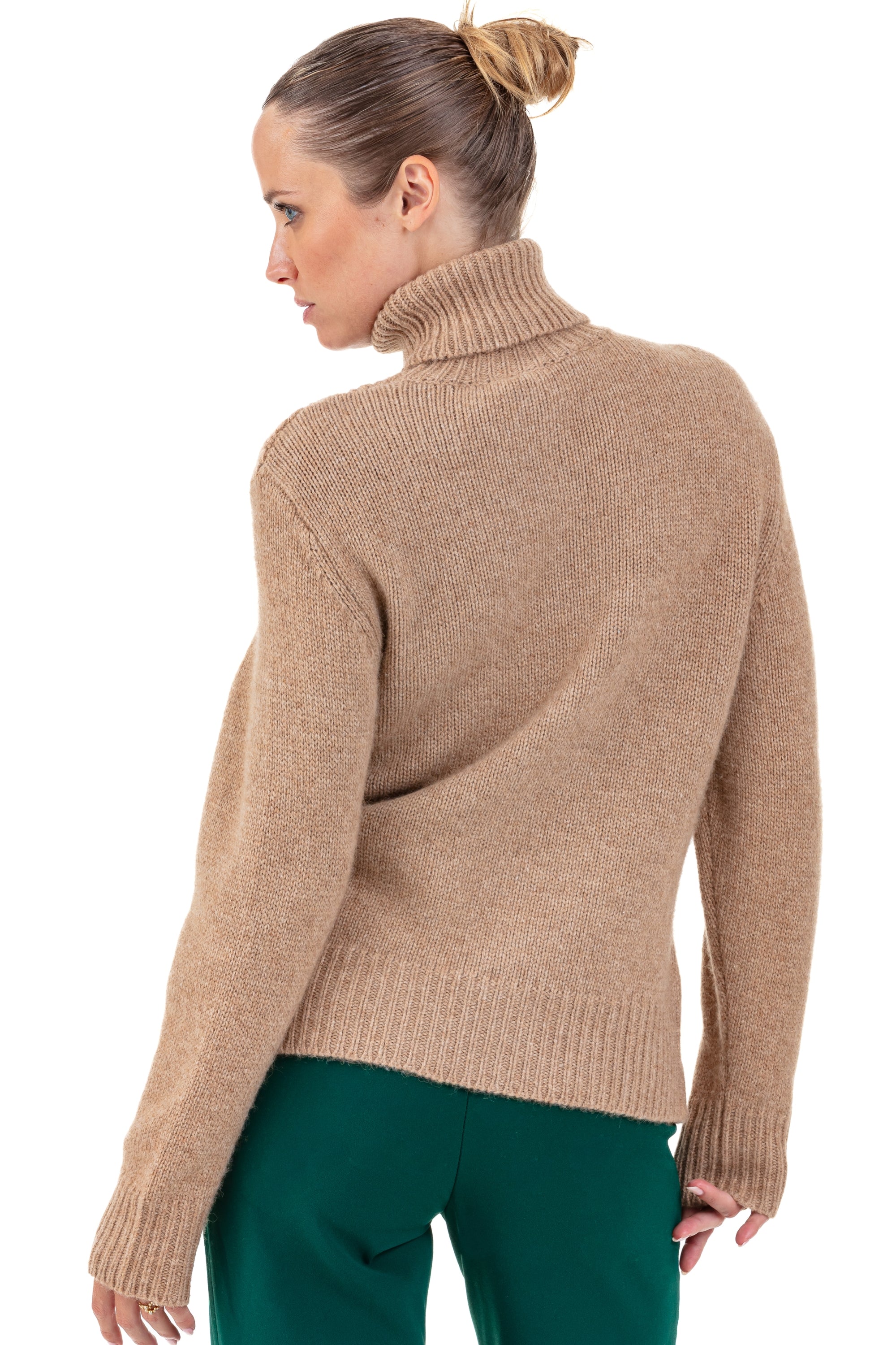 Poeti en chameau femme - Vue 2 - camel naturel - Mahogany