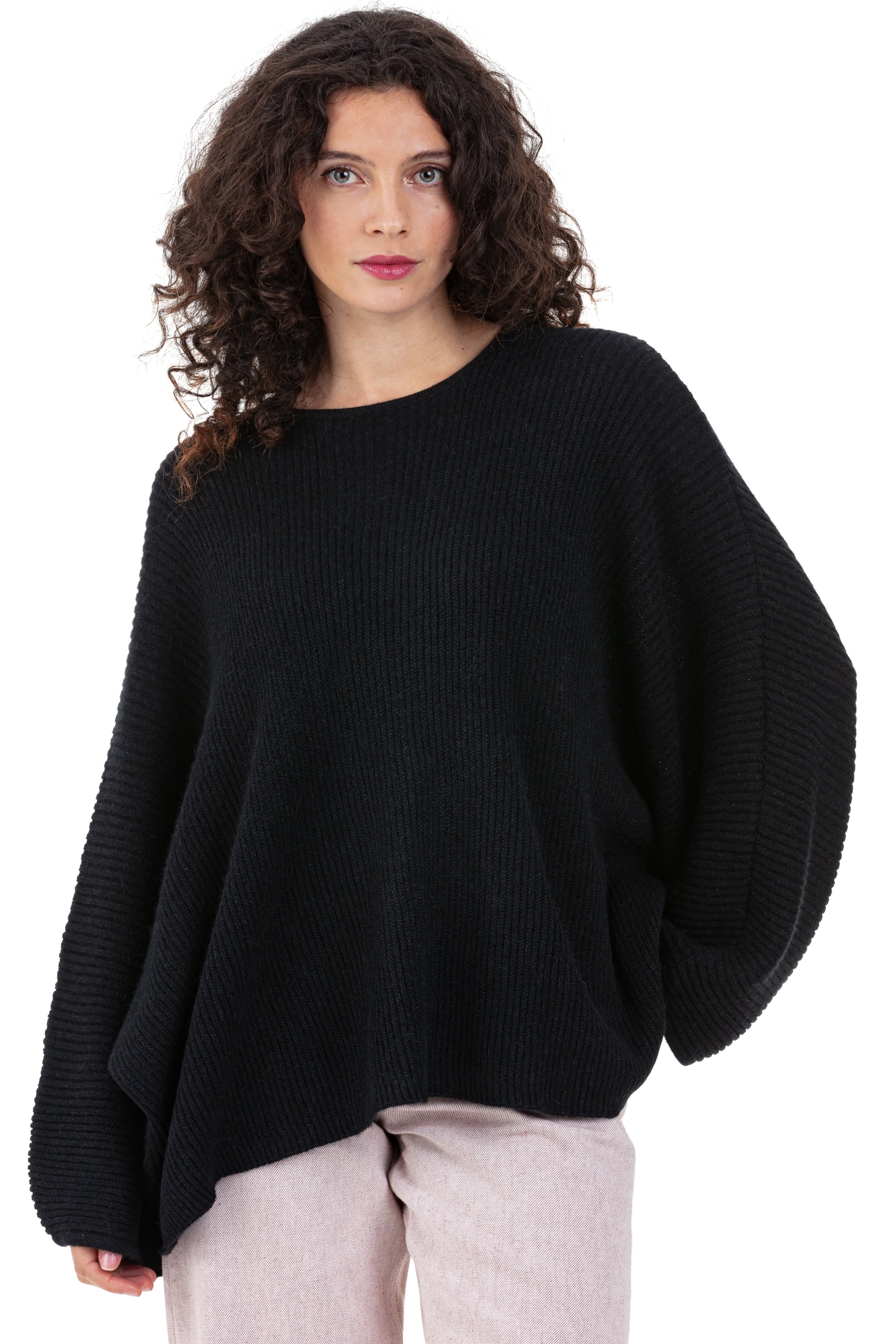 Polly in baby alpaca donna - nero - Mahogany
