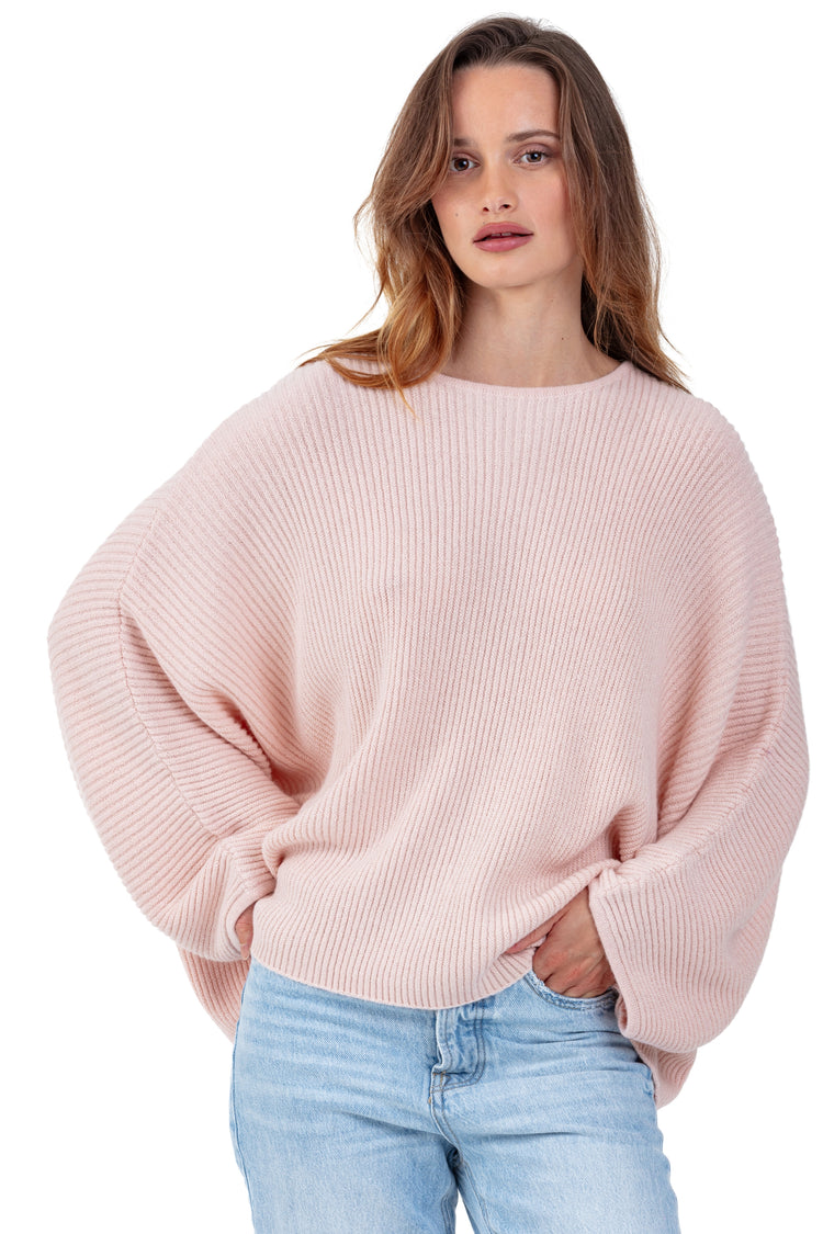 Polly in baby alpaca donna - petal pink - Mahogany