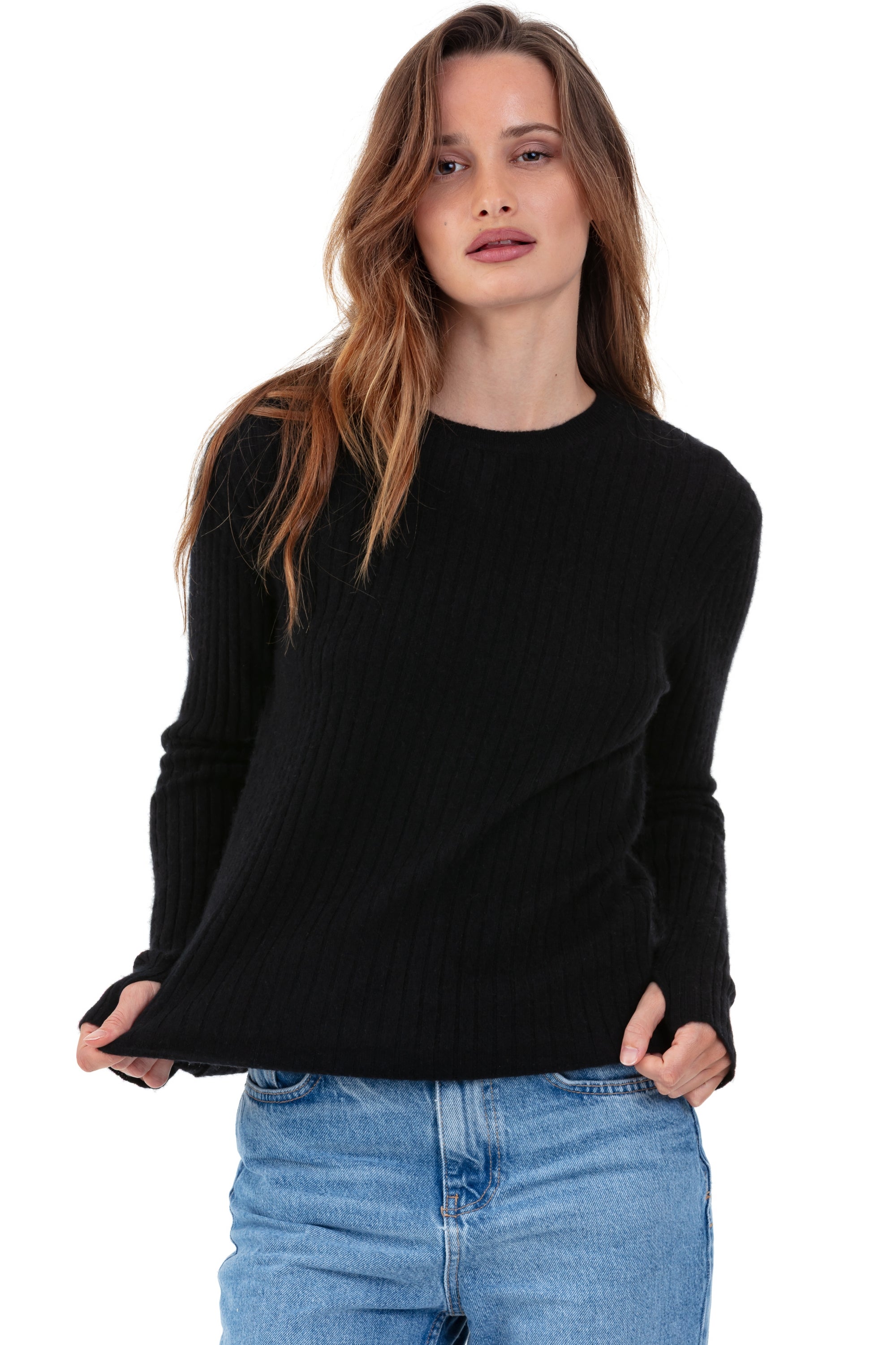Princess in cocoon cashmere donna - black - Mahogany