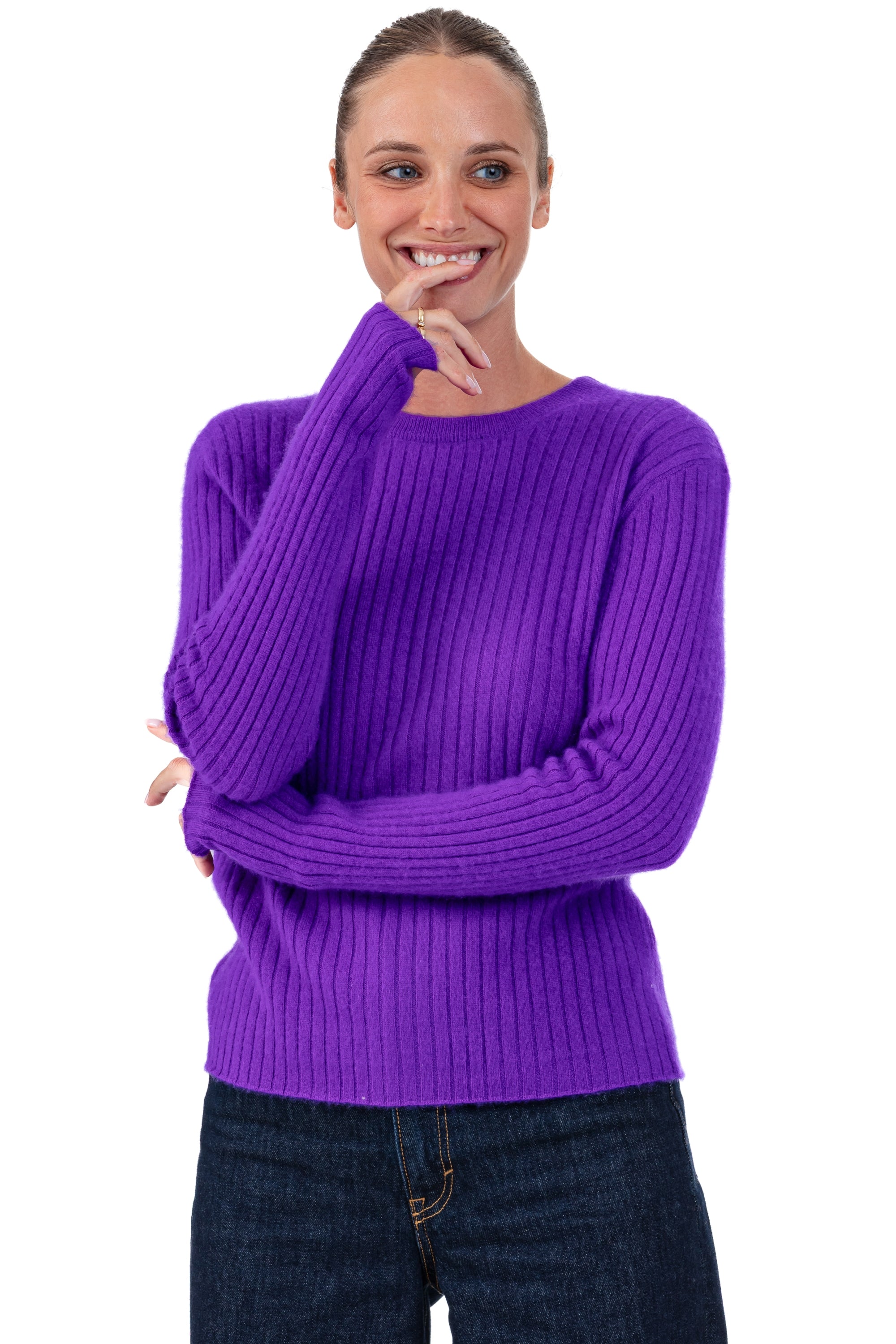 Princess in cocoon cashmere donna - viola - Mahogany