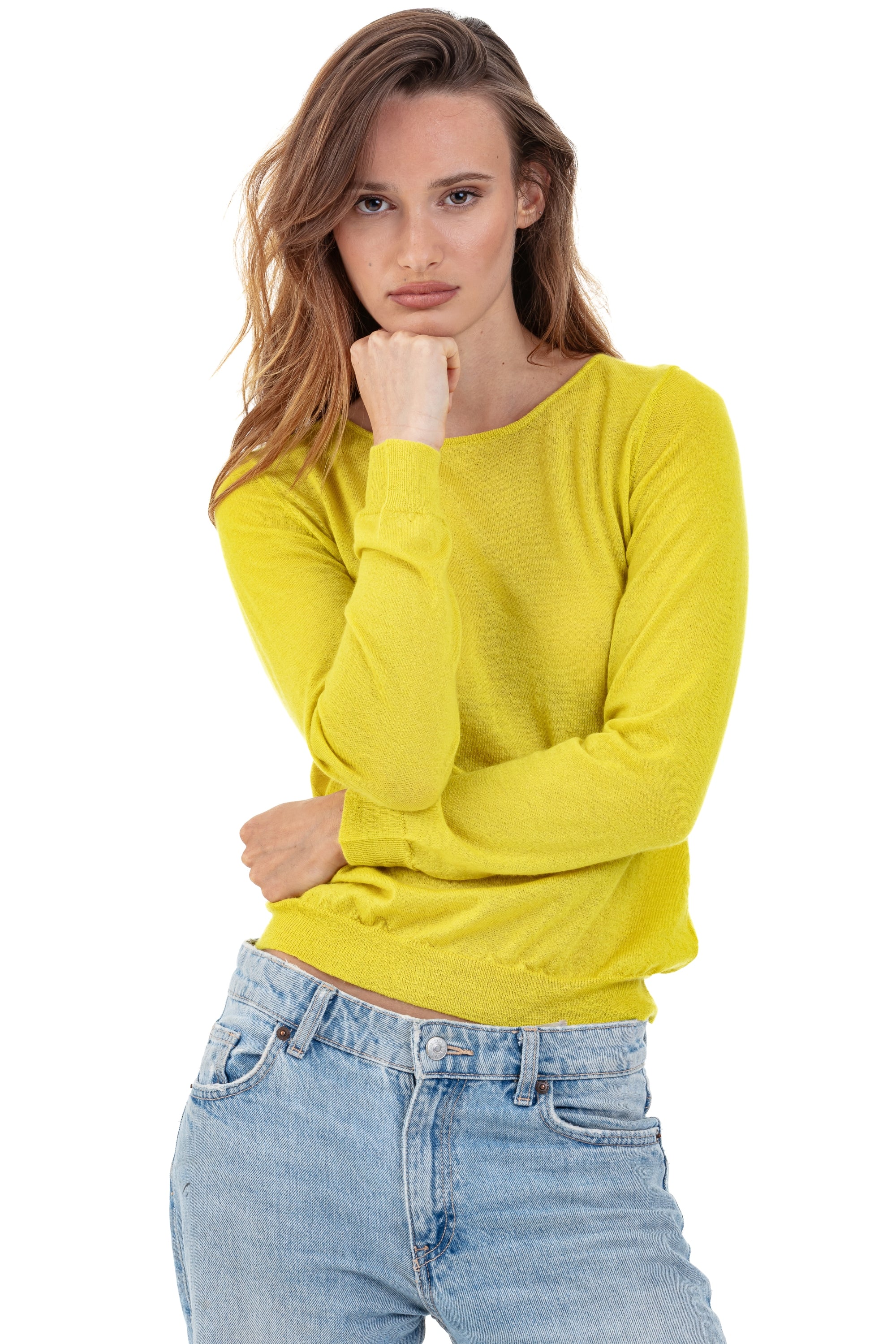 Puebla in duvet di cashmere donna - stem - Mahogany