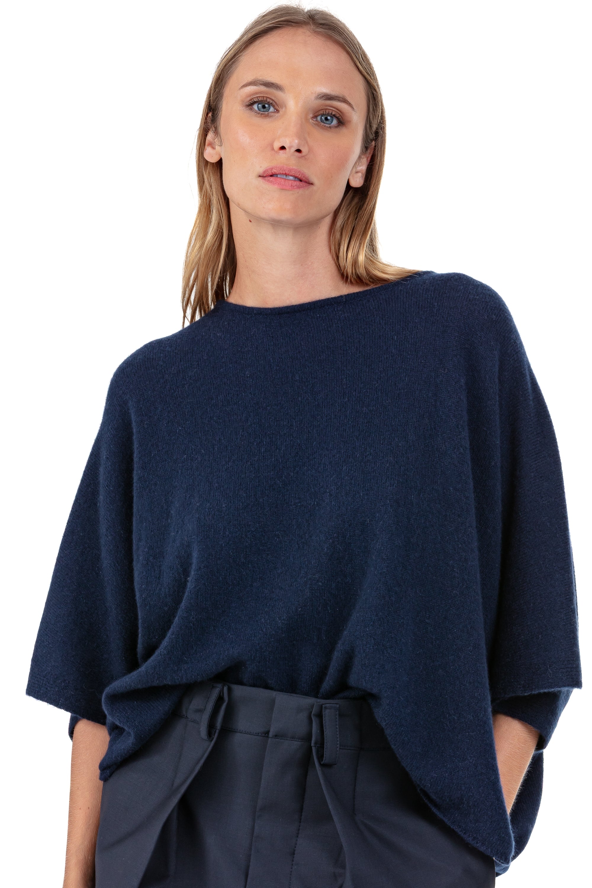 Pythagore in cashmere donna - blu marino scuro - Mahogany
