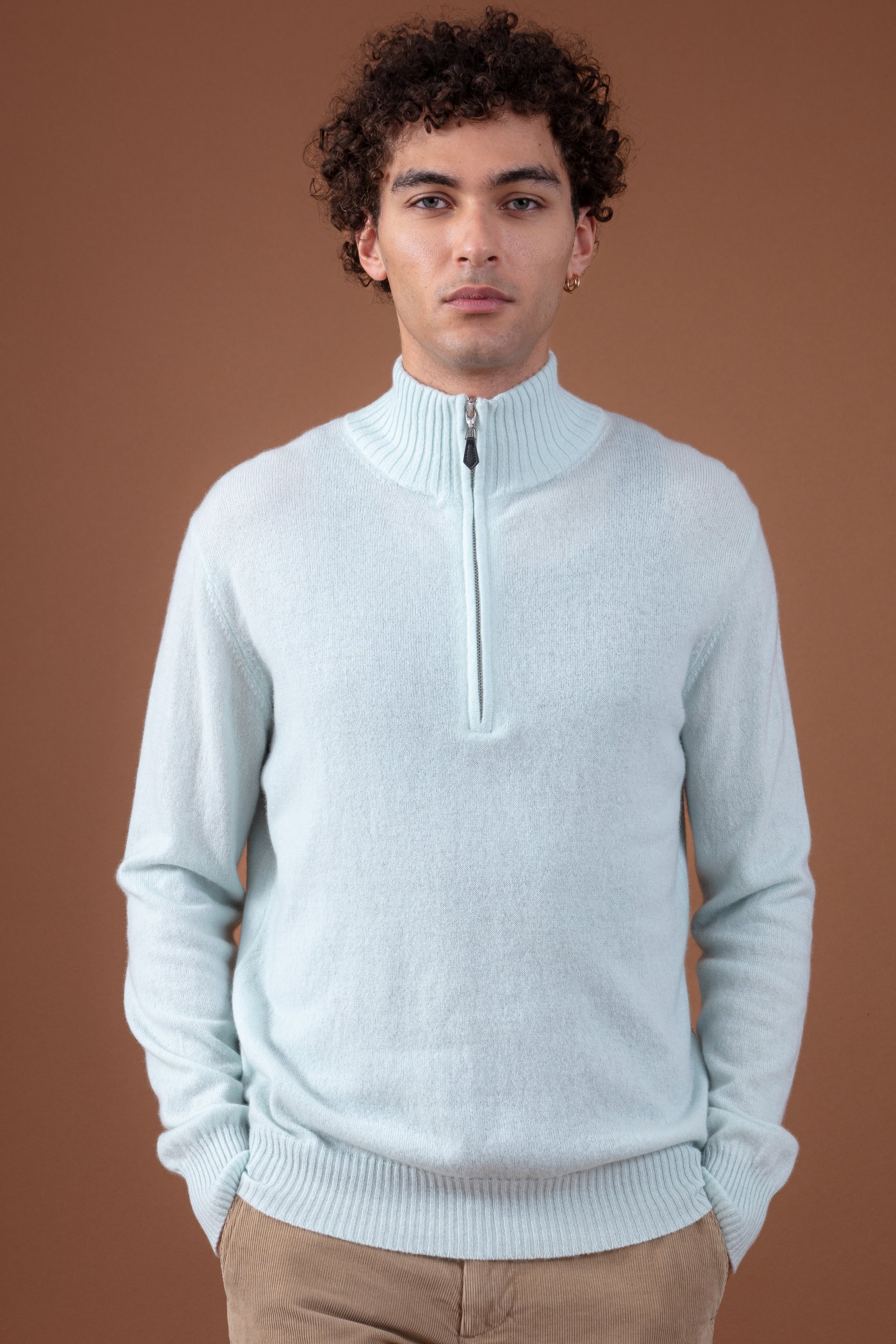 Chazam in cashmere uomo - aqua - Mahogany