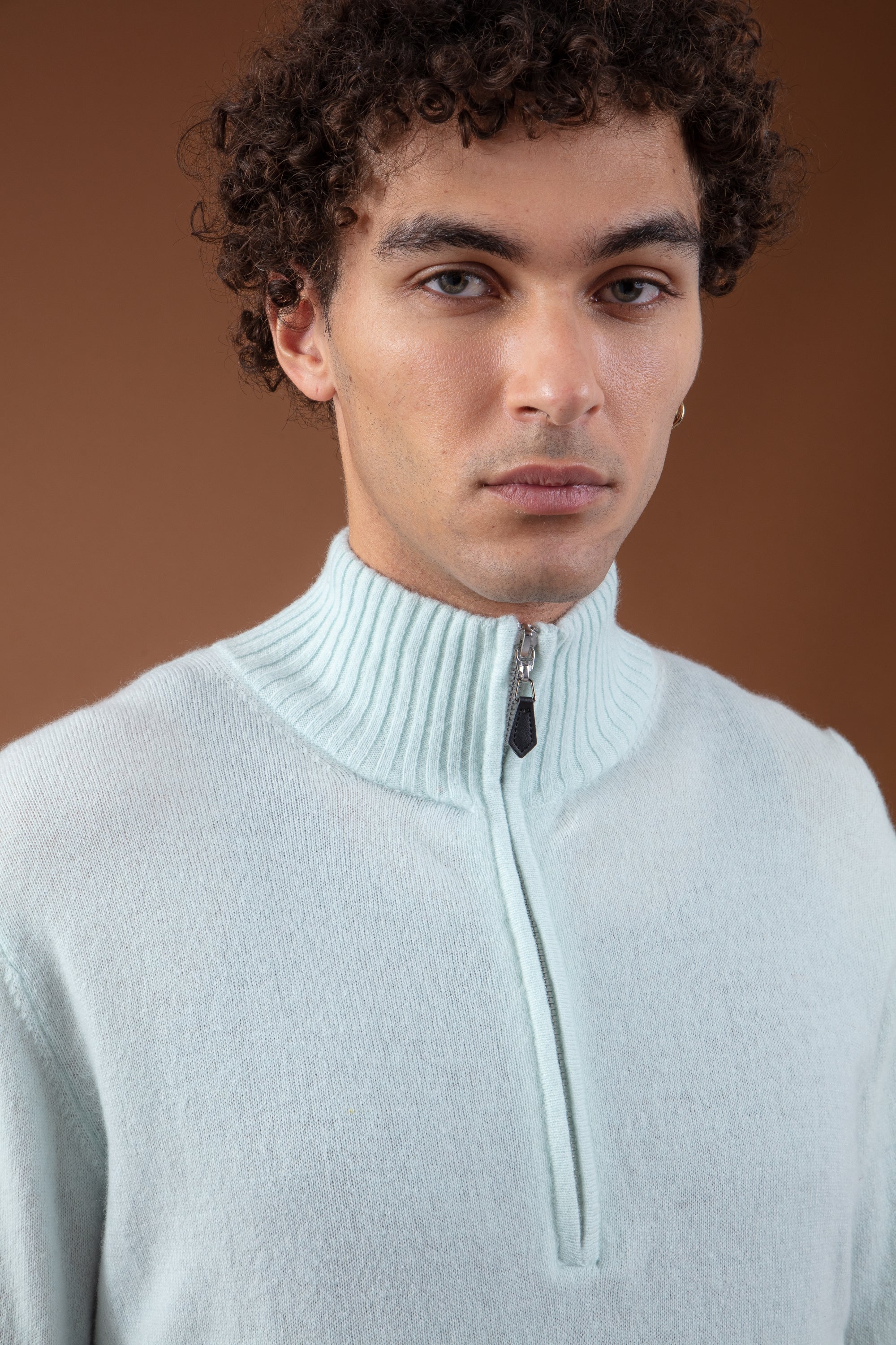 Chazam en cachemire homme - Vue 2 - aqua - Mahogany