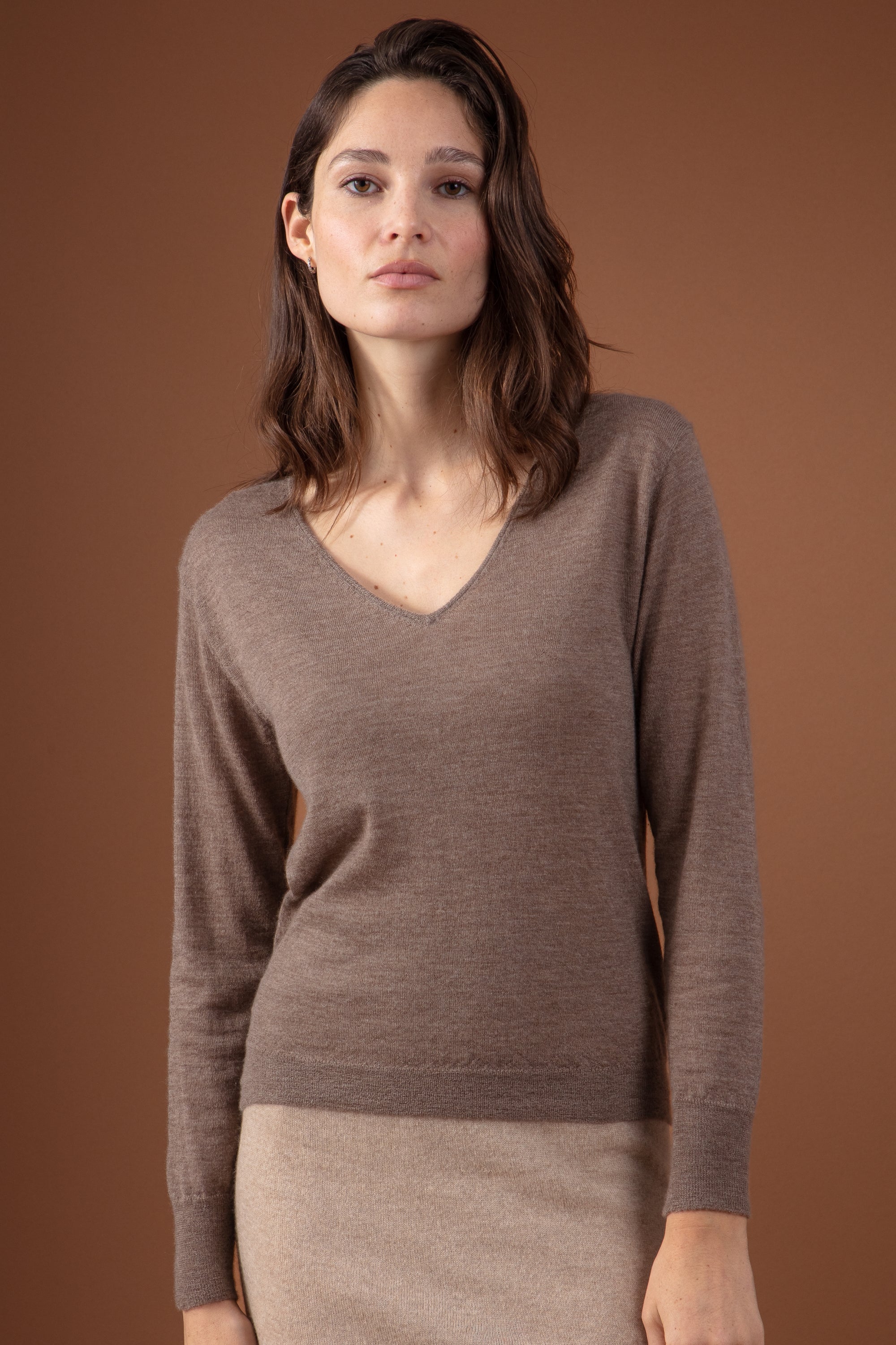 Picchu in duvet di cashmere donna - visone - Mahogany