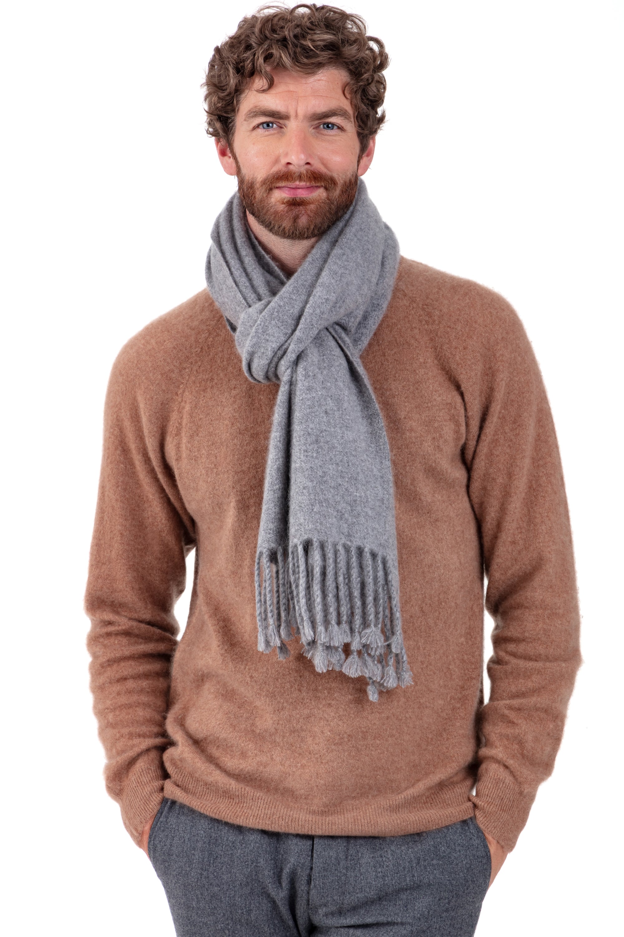Portovecchio in cocoon cashmere misto - grey - Mahogany