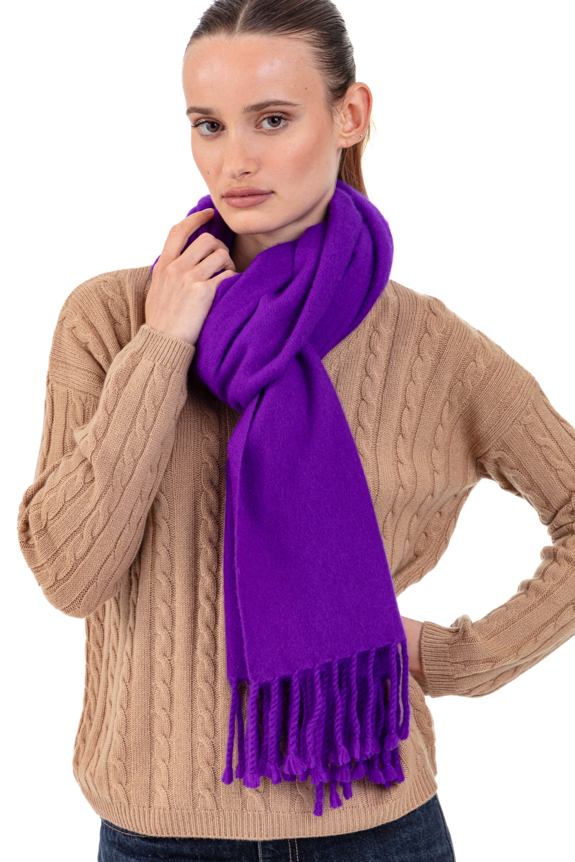 Portovecchio in cocoon cashmere misto - viola - Mahogany