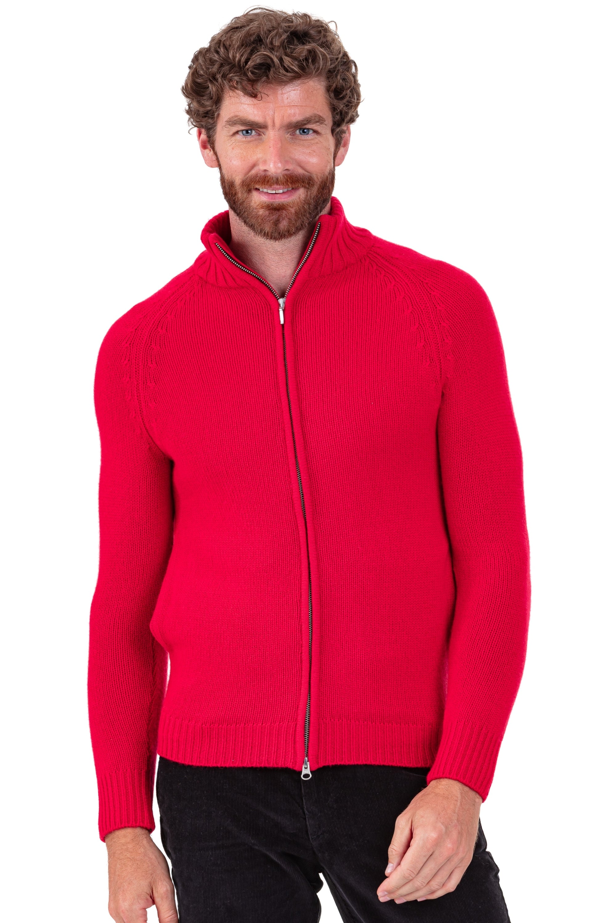 Argos in cashmere uomo - rosso velluto - Mahogany