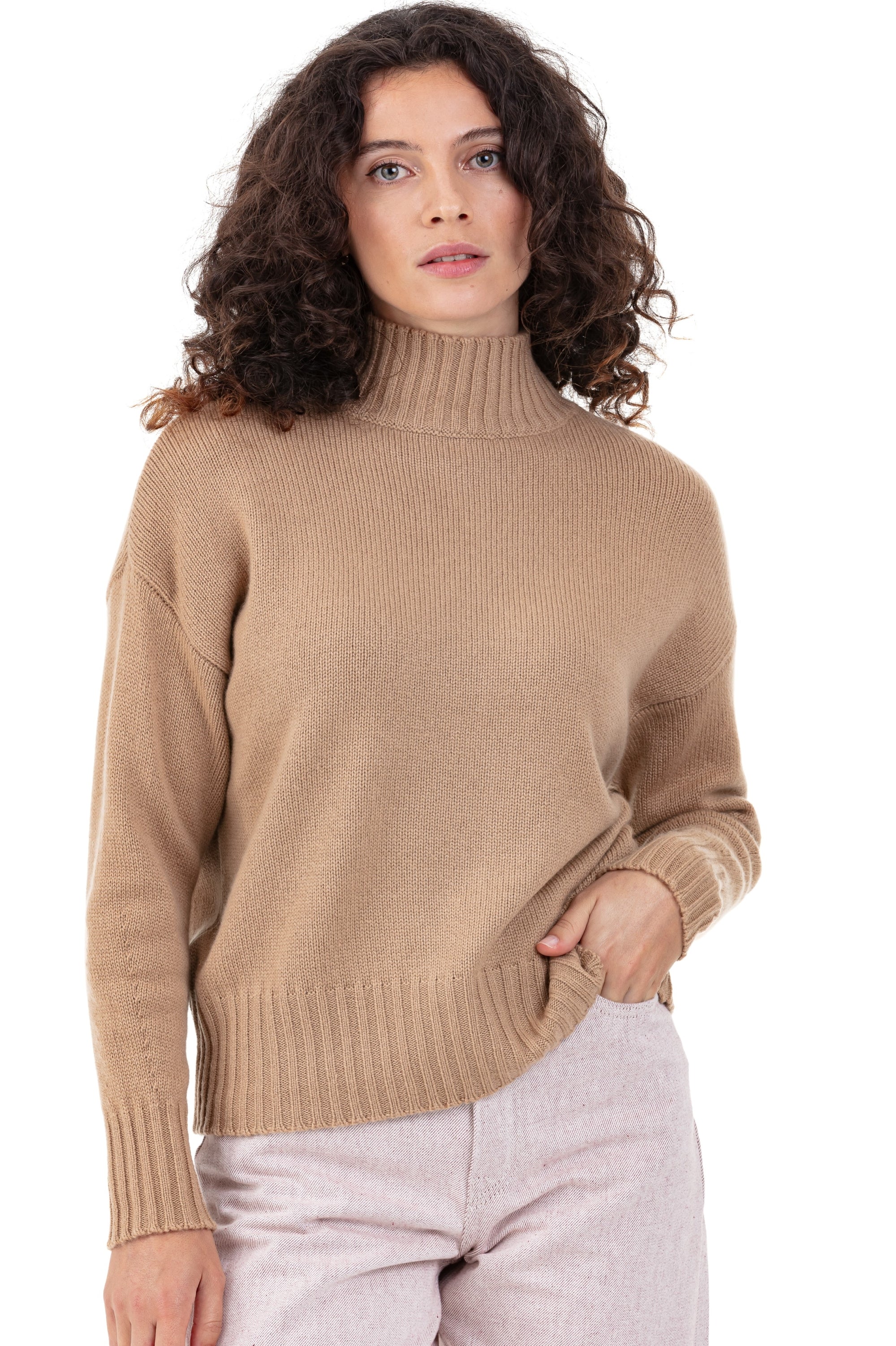 Daniella in cashmere donna - cammello - Mahogany