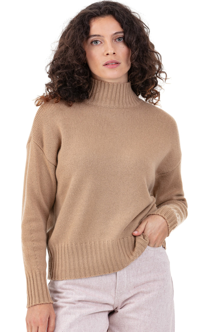Daniella in cashmere donna - cammello - Mahogany