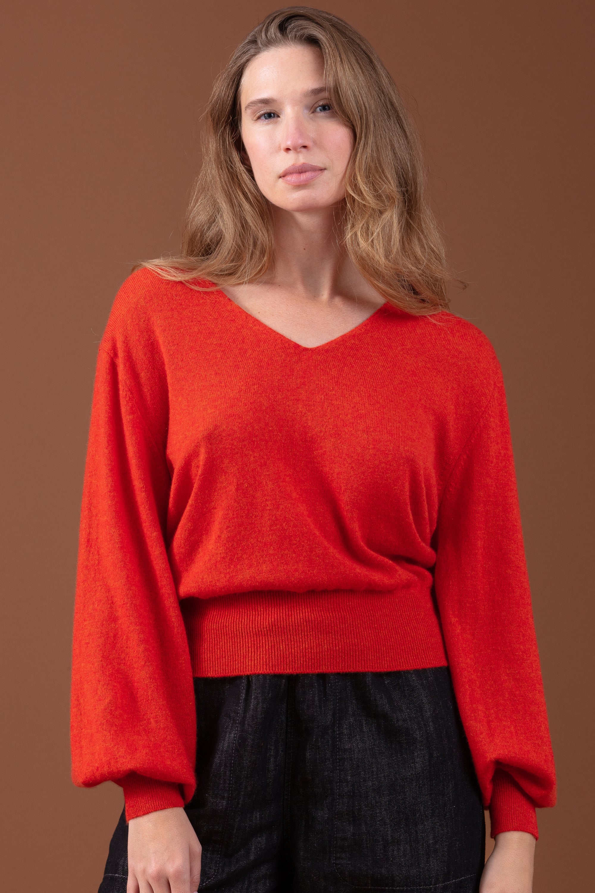Deau in cashmere donna - paprika - Mahogany