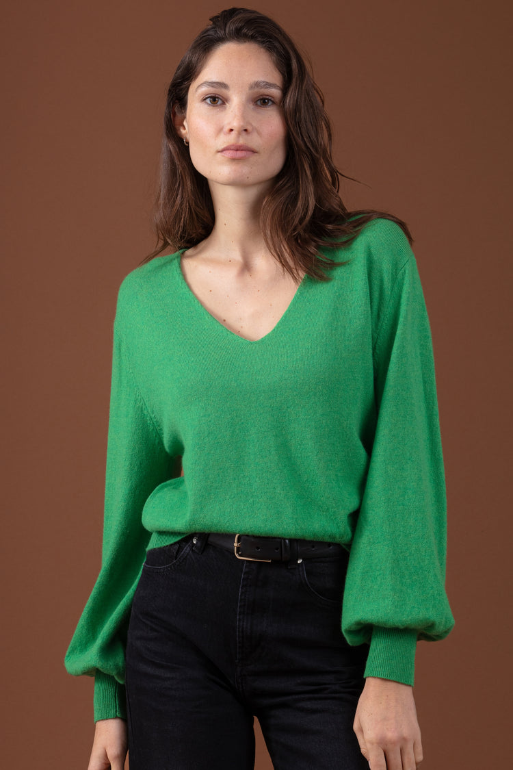 Deau in cashmere donna - verde inglese - Mahogany