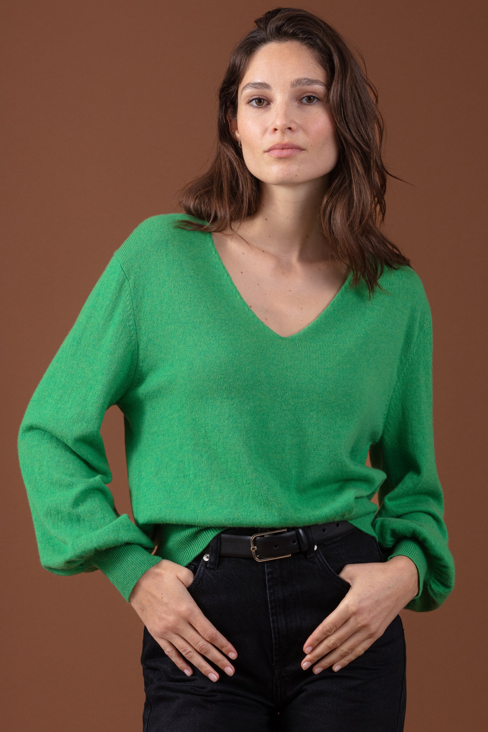 Deau en cachemire femme - Vue 1 - vert anglais - Mahogany