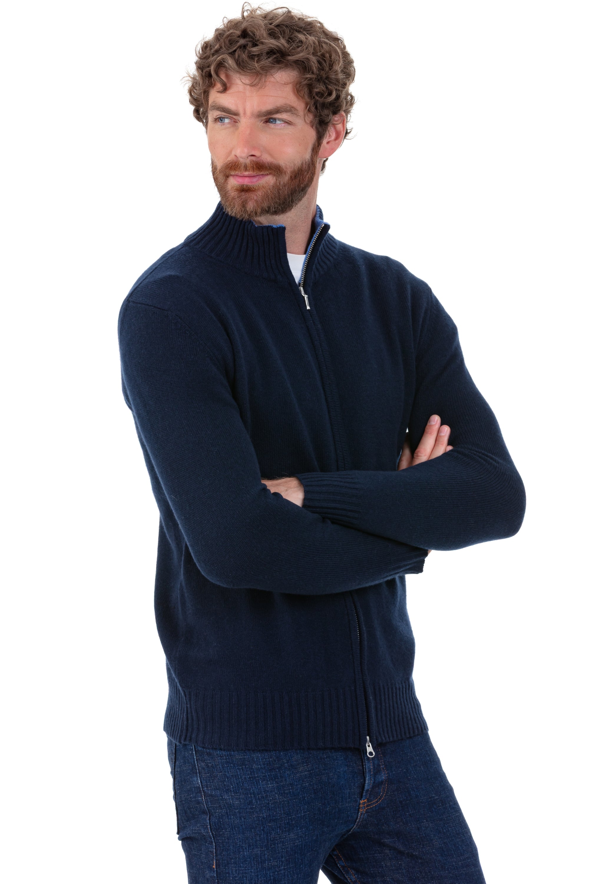 Maxime in cashmere uomo - blu marino scuro / blu melange - Mahogany