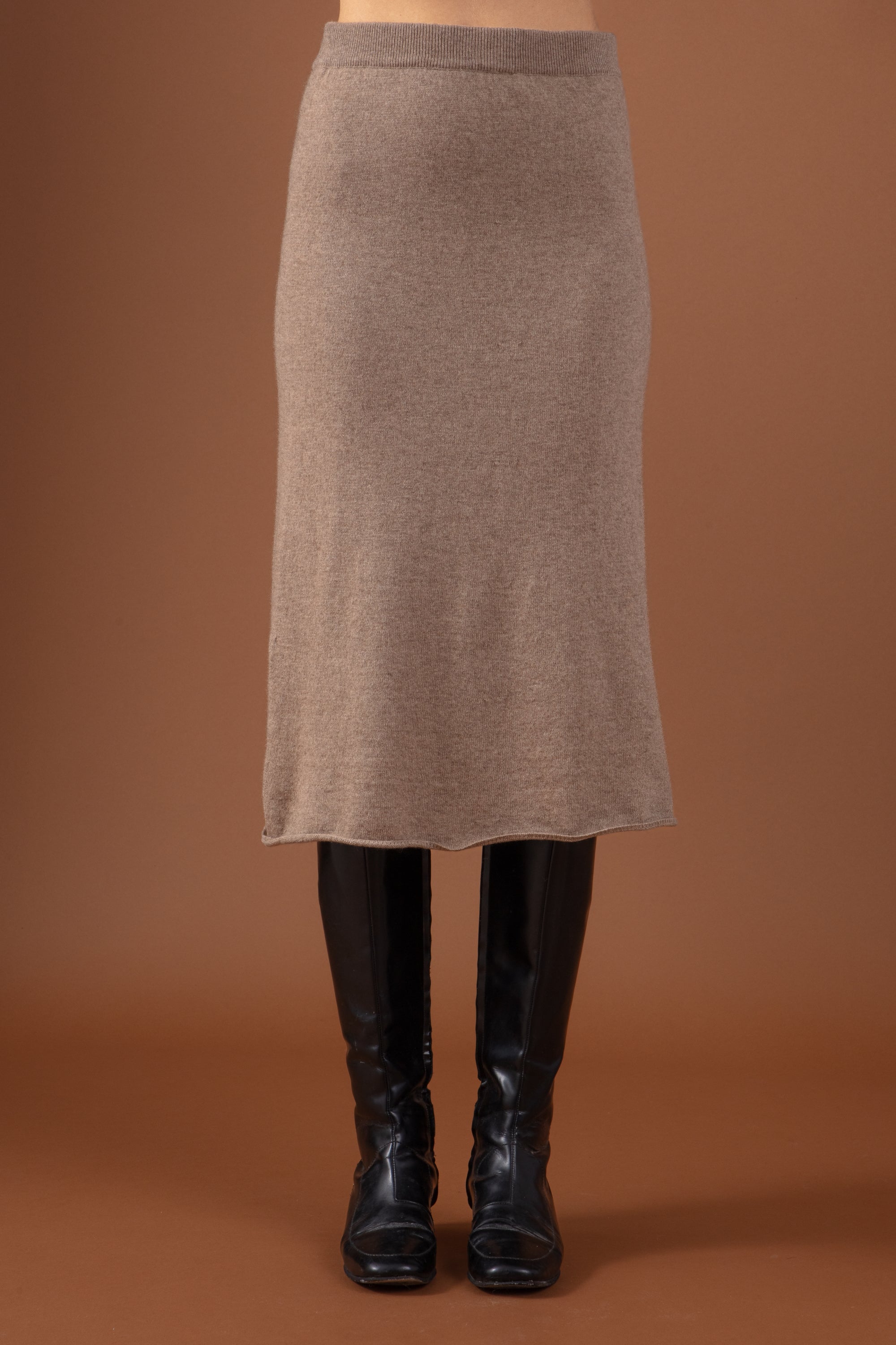 Regina in cashmere donna - natural brown - Mahogany