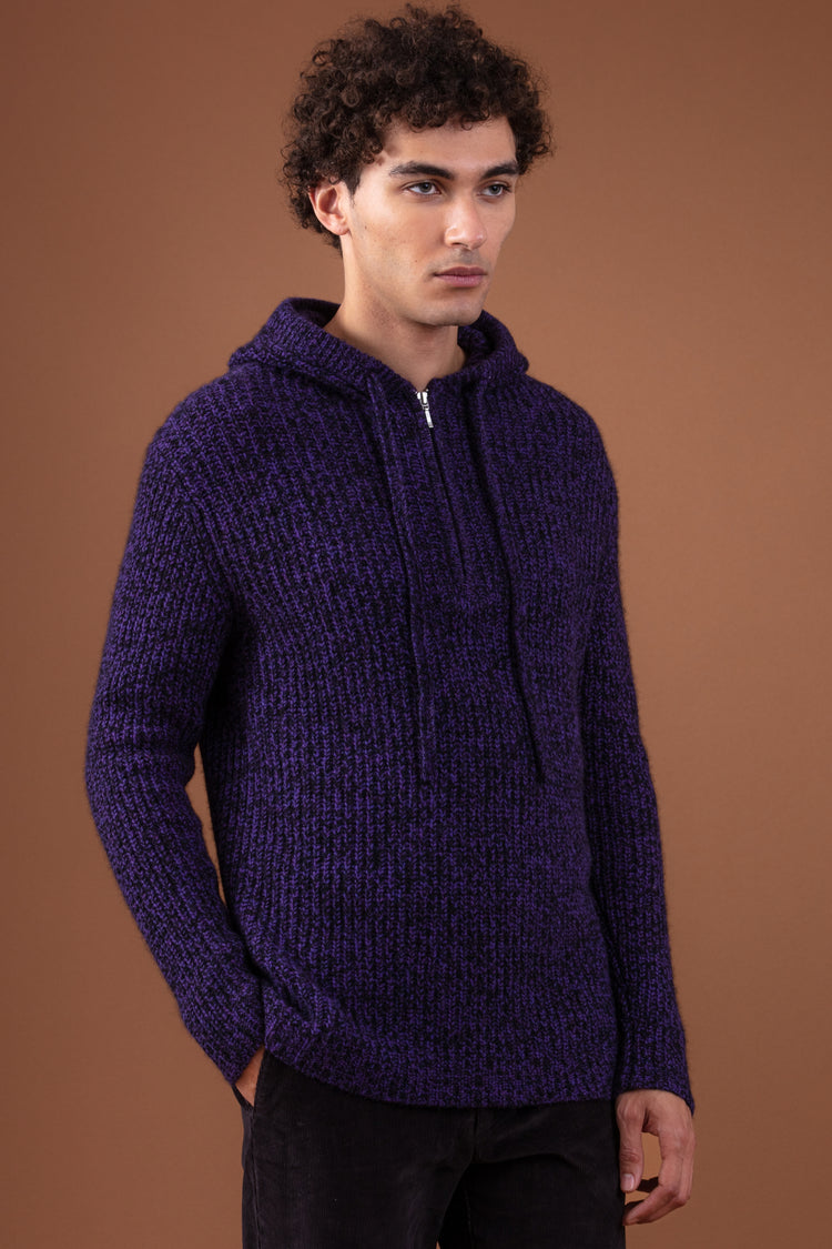 Raizeux in yak uomo - nero / deep purple - Mahogany