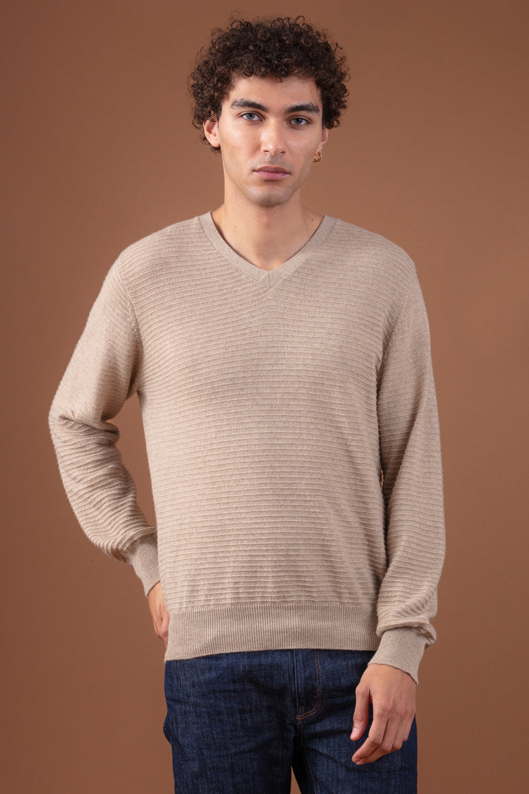 Redon in cashmere uomo - natural stone - Mahogany